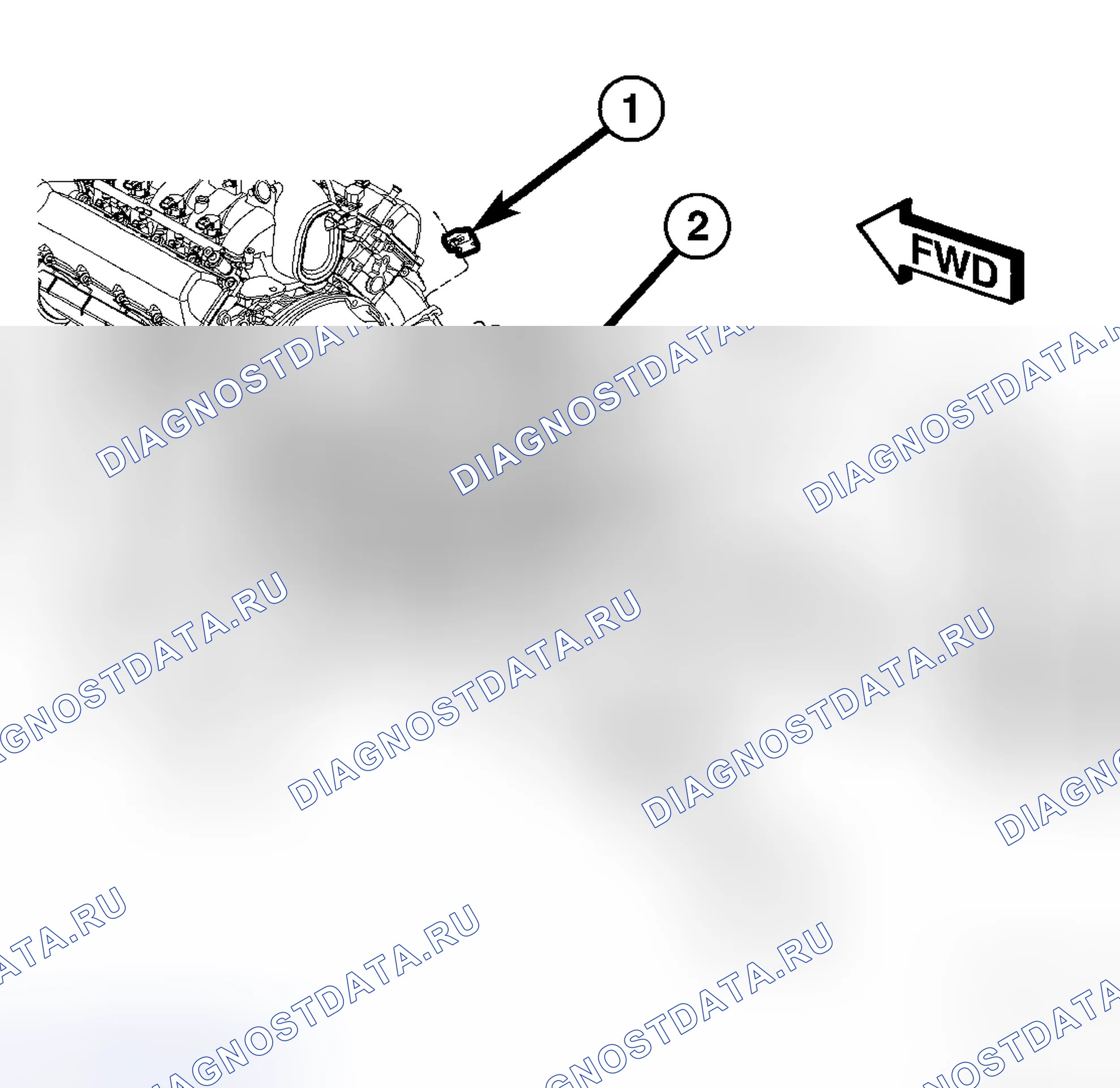 Рис. 10: ДЕМОНТАЖ-3.7л / 4.7л. Dodge Cab & Chassis R3500 HD 