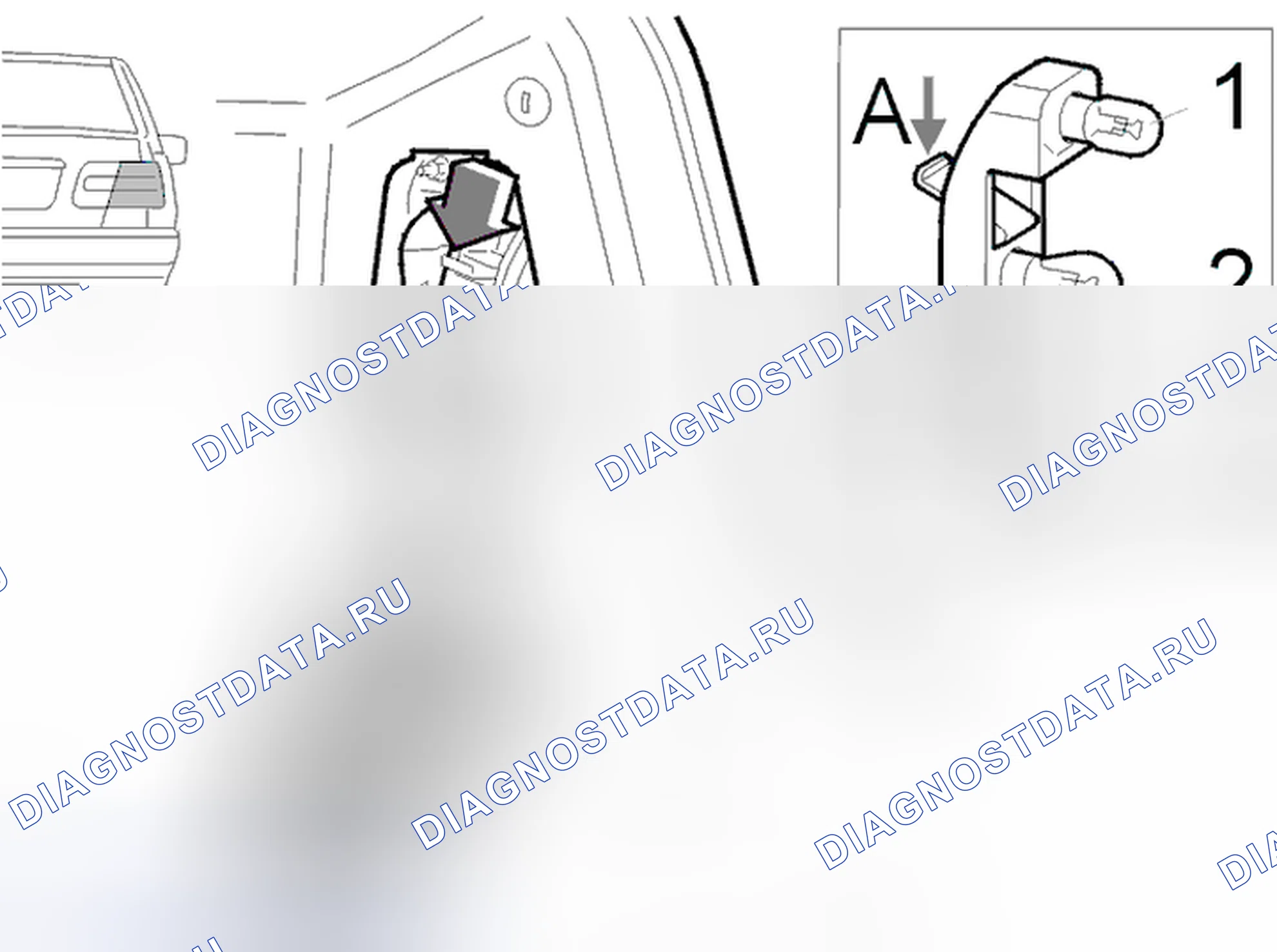 Рис. 994: Положение ламп. Volvo C70 I