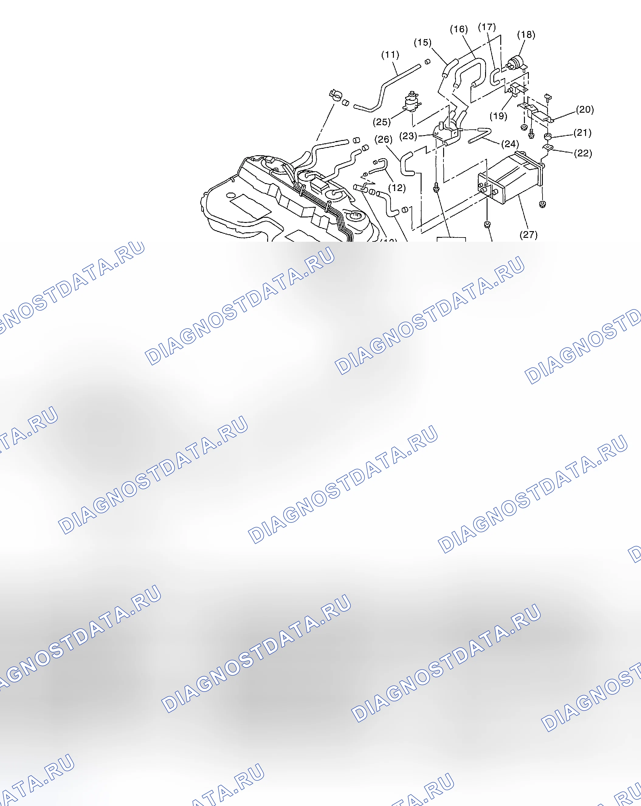 Рис. 4: ТОПЛИВОПРОВОД. Subaru Impreza GD/GC/GG рестайлинг