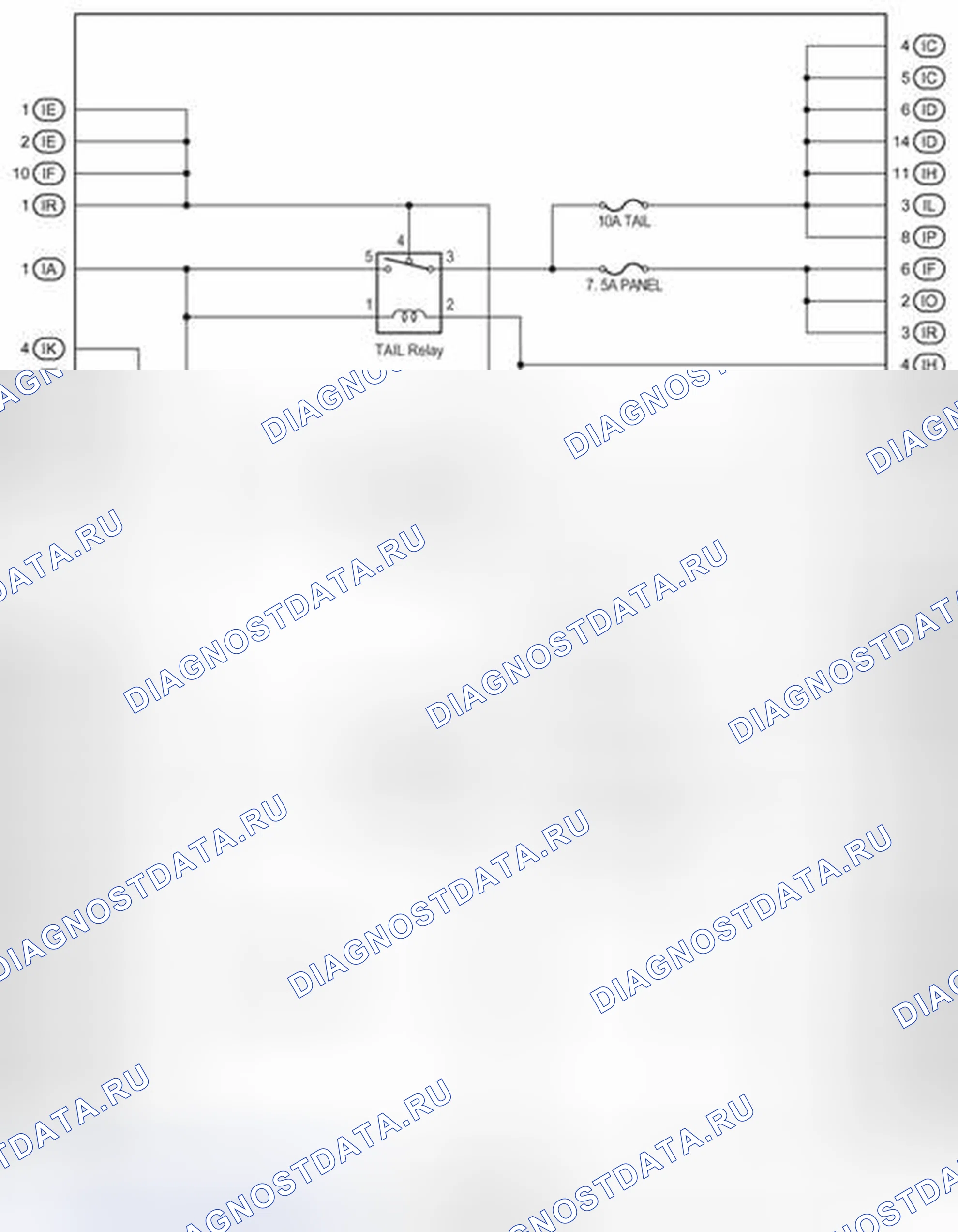 Рис. 108: Схема внутренней цепи J / B приборной панели (1 из 3). Toyota Avalon XX30 рестайлинг