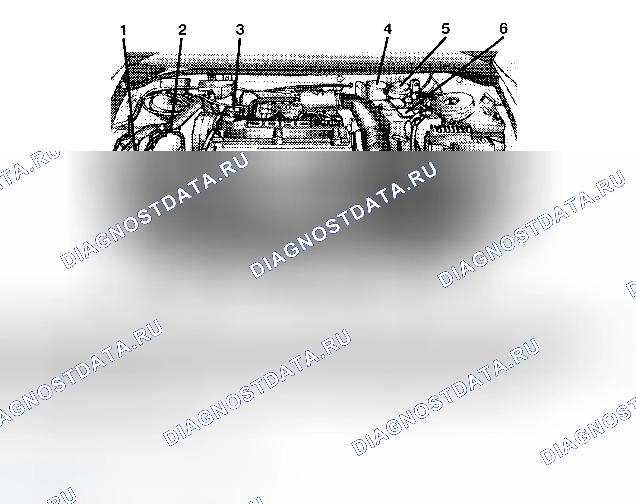 Рис. 3: РАСПОЛОЖЕНИЕ ТОЧЕК ОБСЛУЖИВАНИЯ. Dodge Avenger I