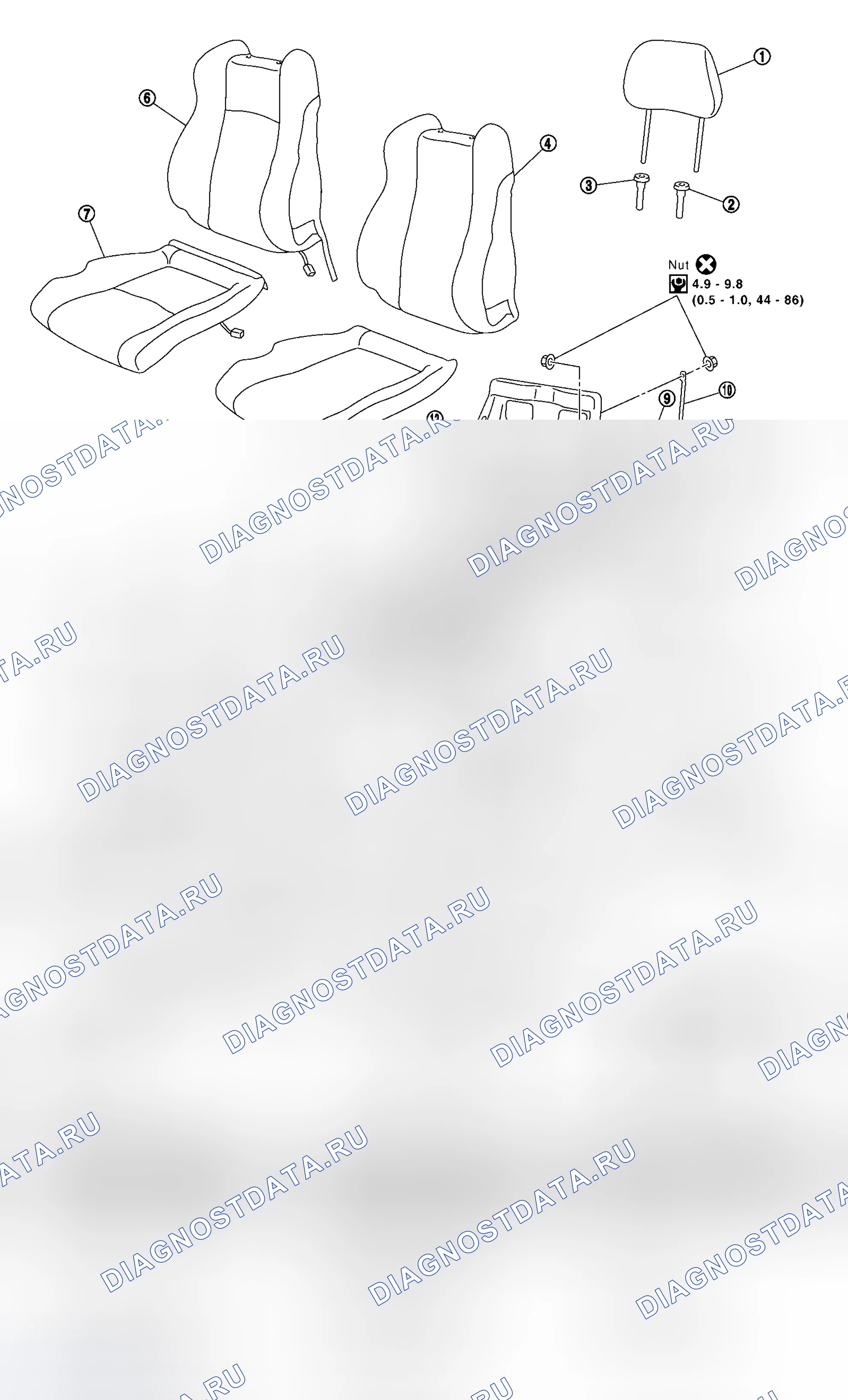 Рис. 79: СИЛОВОЕ СИДЕНЬЕ. Honda Logo I