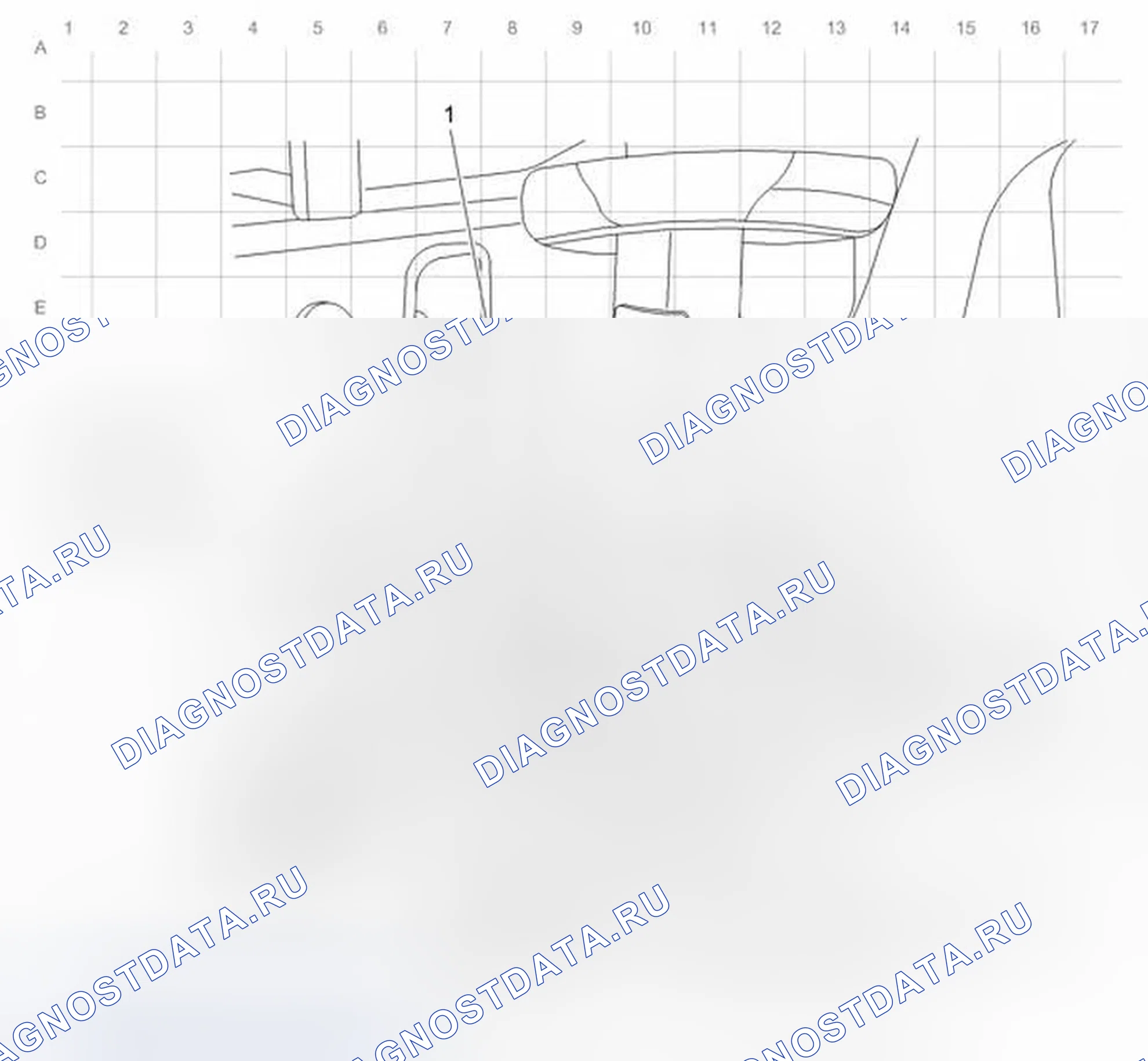 Рис. 18: Подвеска - Левая передняя прокладка кабелей (F45). Buick Regal V