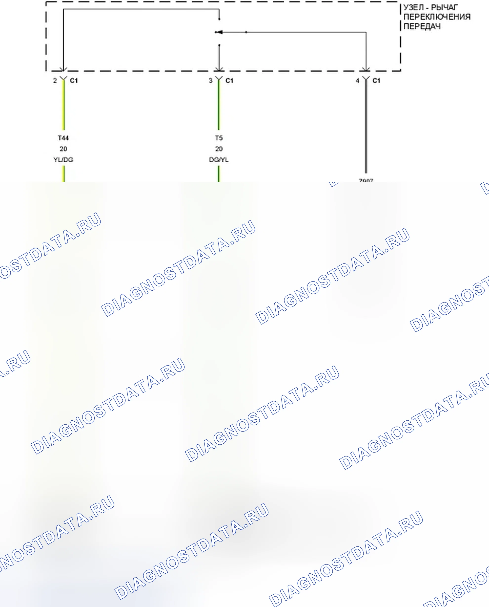 Рис. 743: P0952-AUTOSTICK ® вход низкий уровень в цепи. Dodge Avenger II рестайлинг