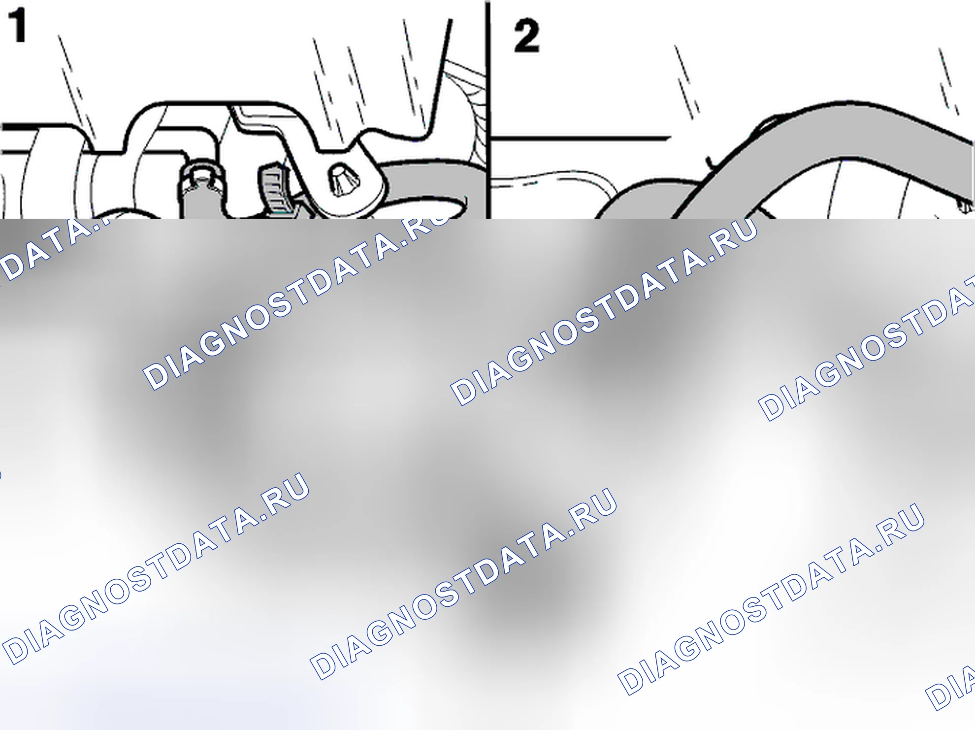 Рис. 120: Подключение вакуумного шланга к Т-клапану. Volvo S40 I рестайлинг
