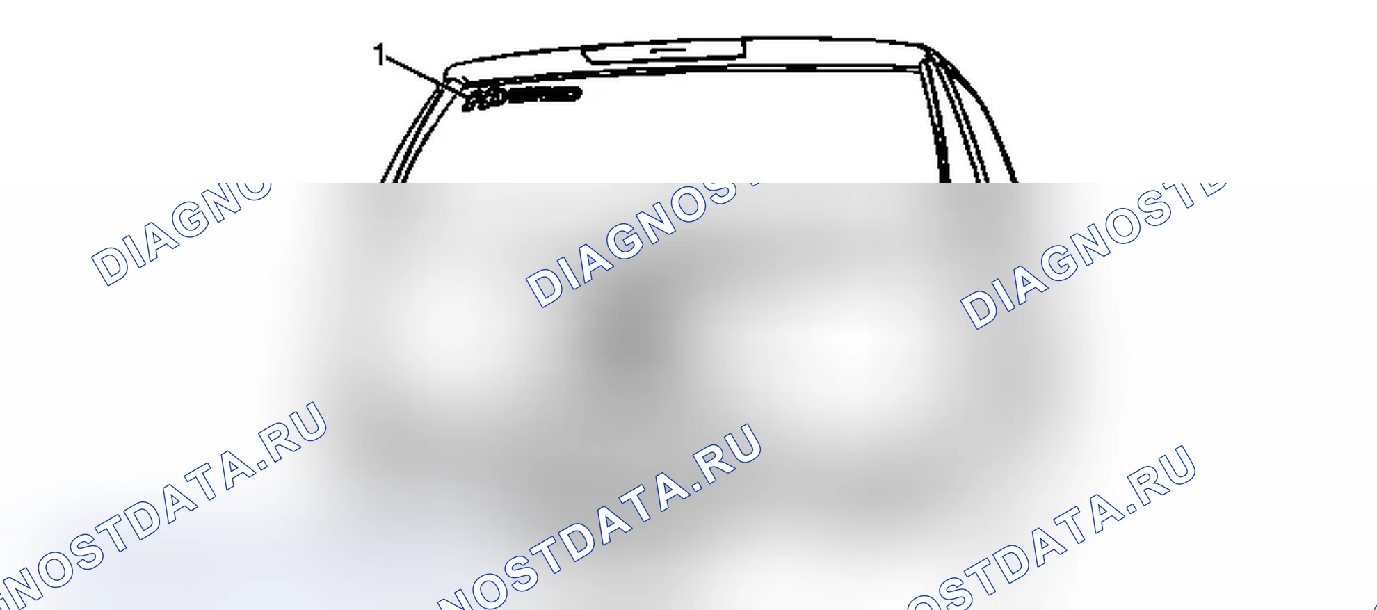 Рис. 12: Замена декаля или полосы (Tahoe Hybrid 2 Mode заднее стекло). Chevrolet Tahoe III