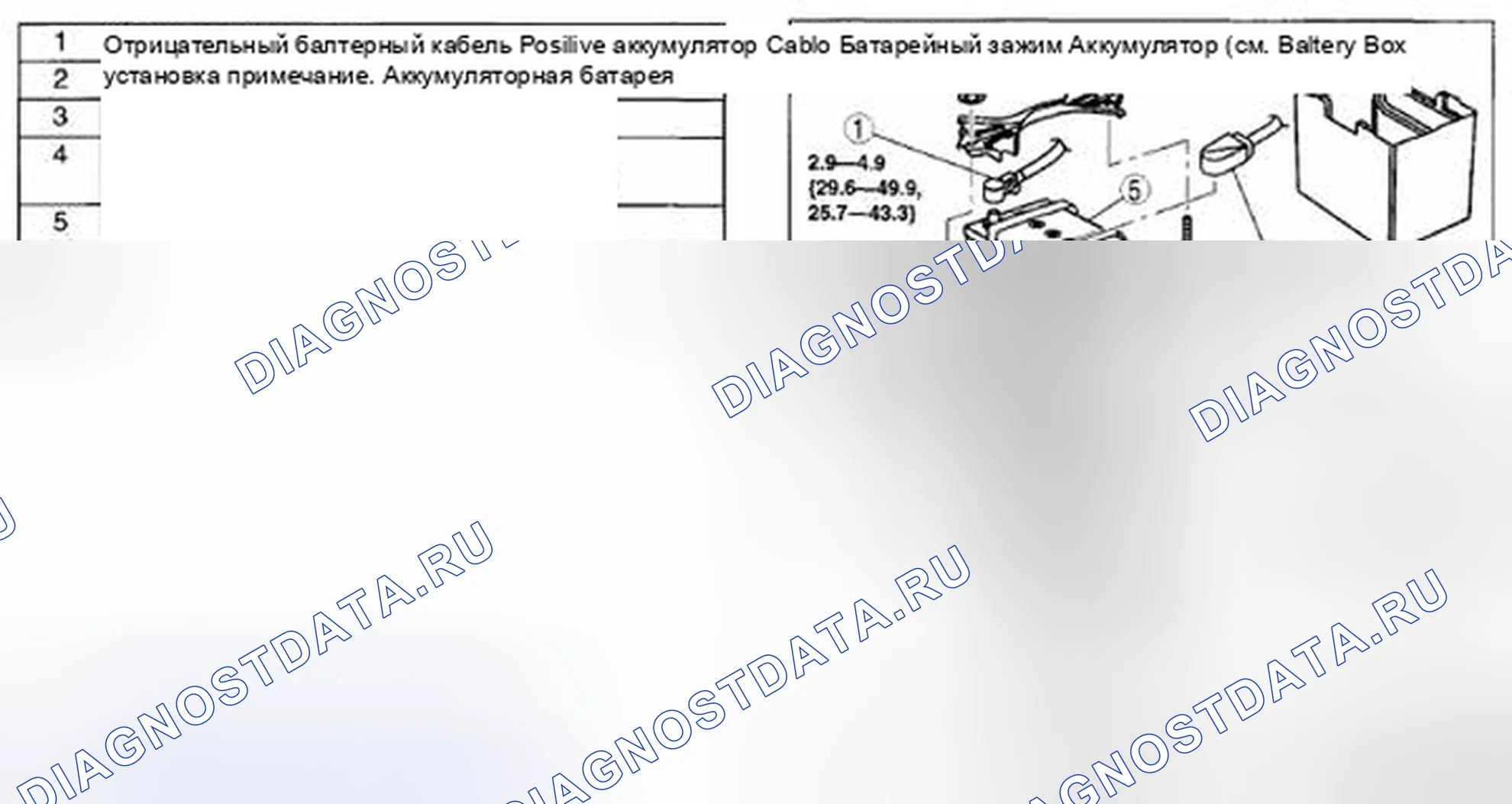 Рис. 2: СНЯТИЕ / УСТАНОВКА БАТАРЕИ [Mzi-3.7]. Mazda CX-9 I рестайлинг