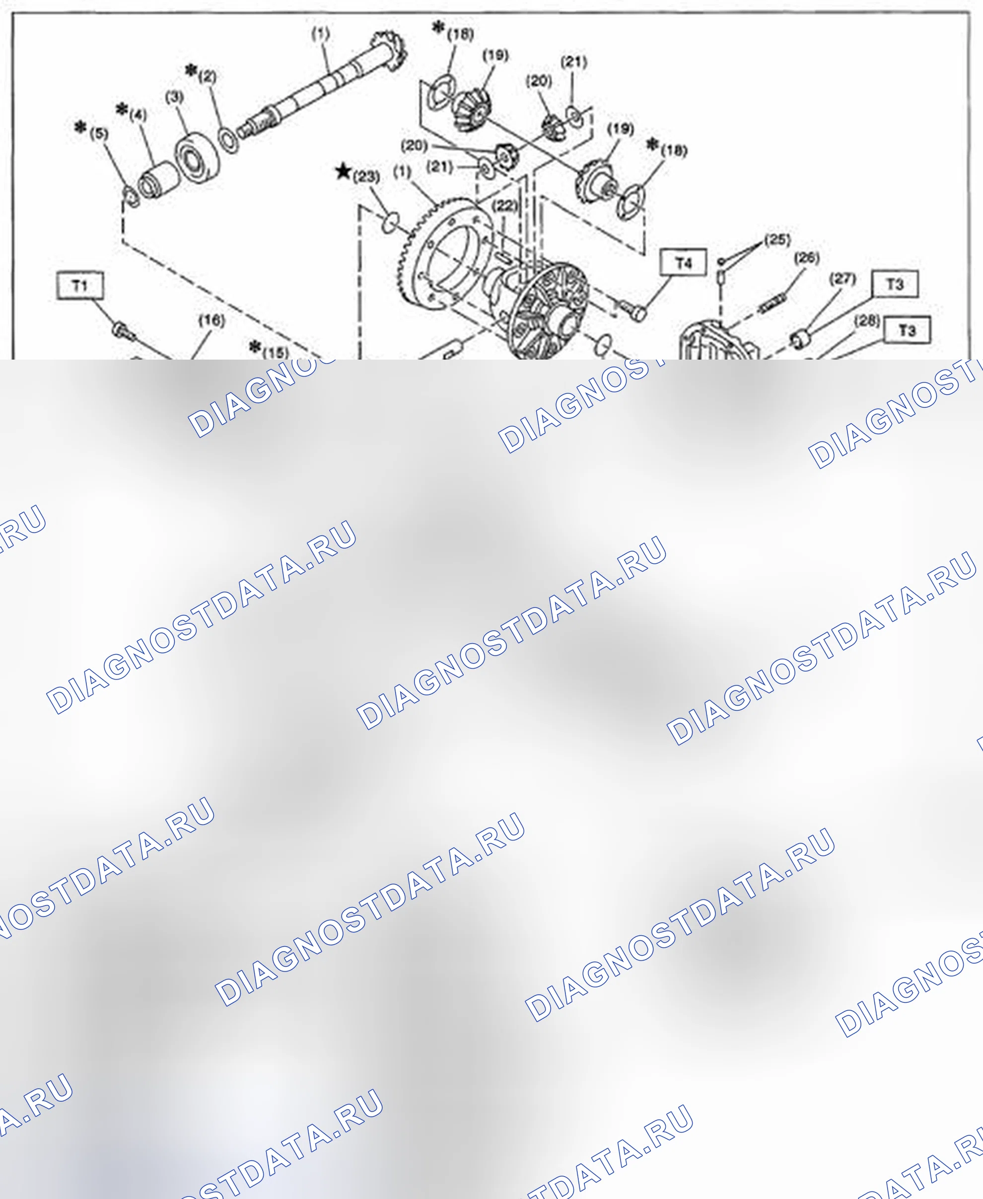 Рис. 162: ЗАДНИЙ ДИФФЕРЕНЦИАЛ (Т-ТИПА). Subaru Impreza WRX STI GR
