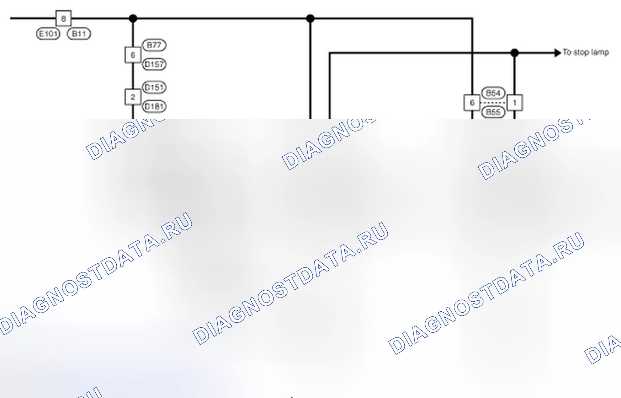 Рис. 21: Парковка, номерной знак и задние фонари - электросхема (2 из 2). Honda S-MX I