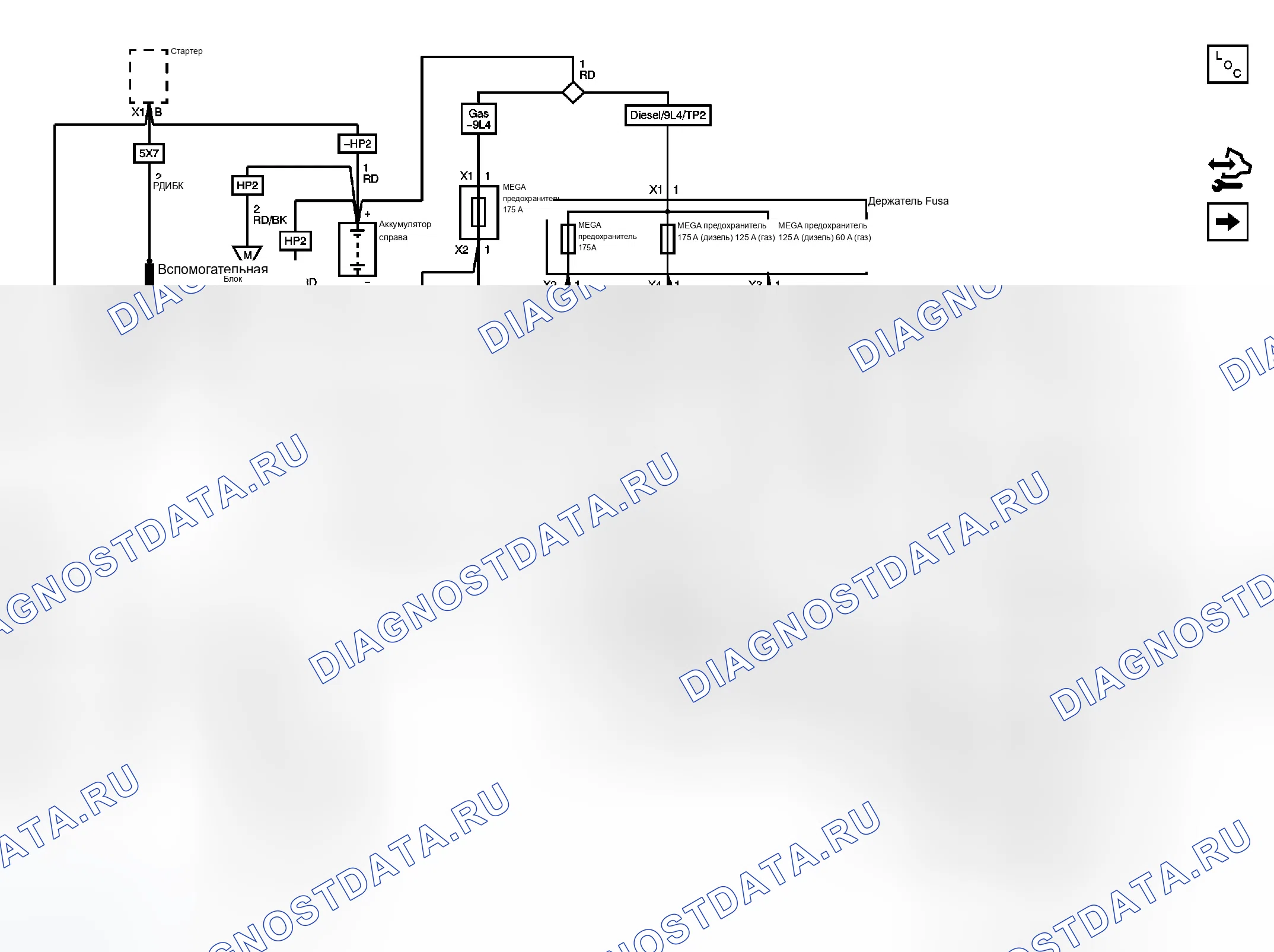 Рис. 2: Схема распределения электроэнергии. Chevrolet Silverado 3500 HD 