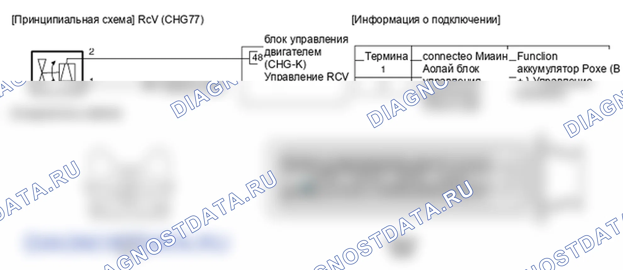 Фрагмент электросхемы: Электромагнитный клапан управления RCV. Hyundai Genesis Coupe(Bk)-U.S. I