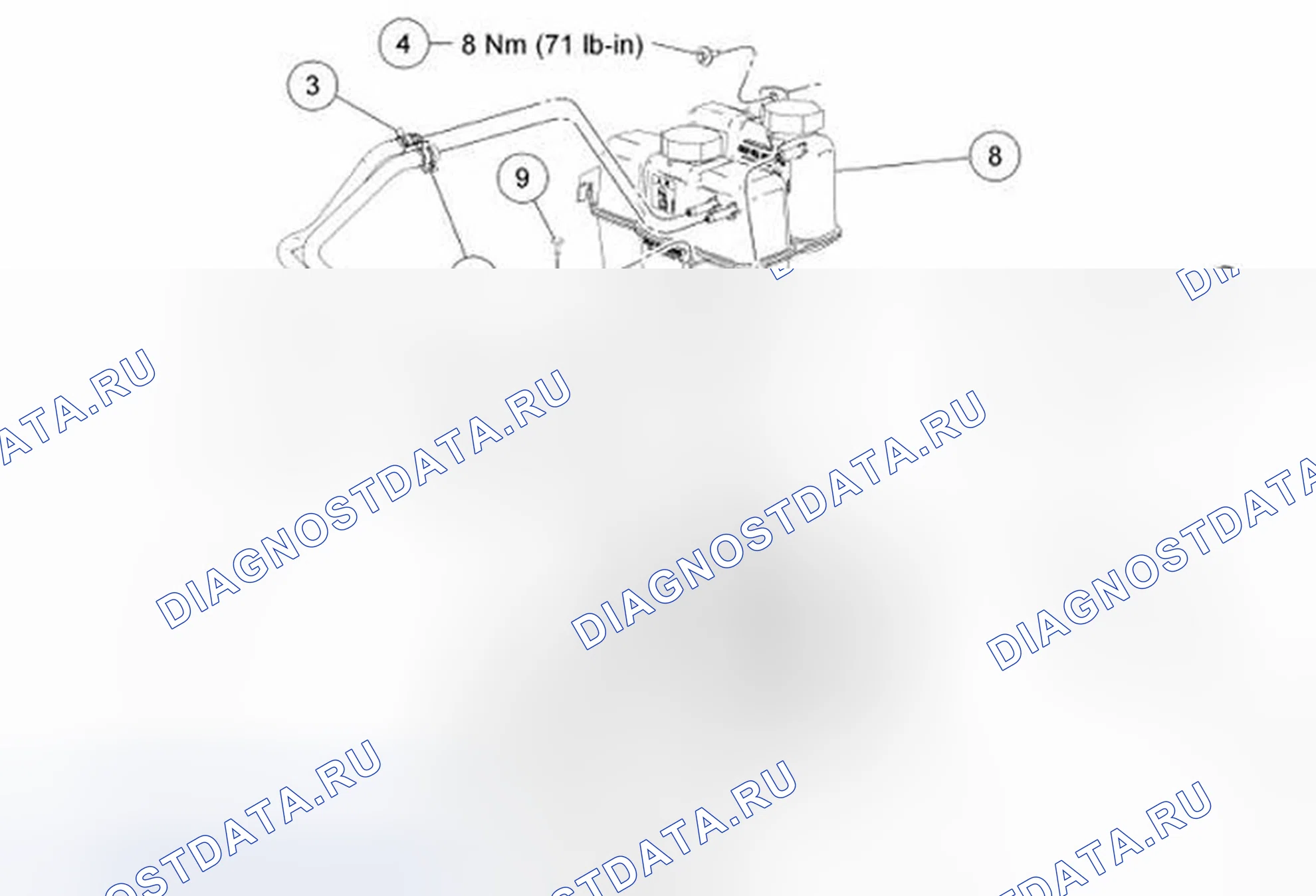 Рис. 30: Флакон для дегазации. Ford Escape I рестайлинг 2