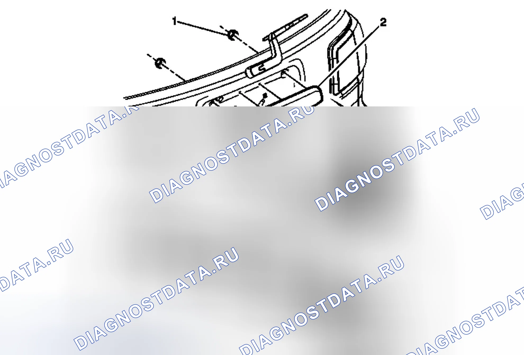Рис. 10: Замена аппликации дверь багажника (Acadia). GMC Acadia I рестайлинг