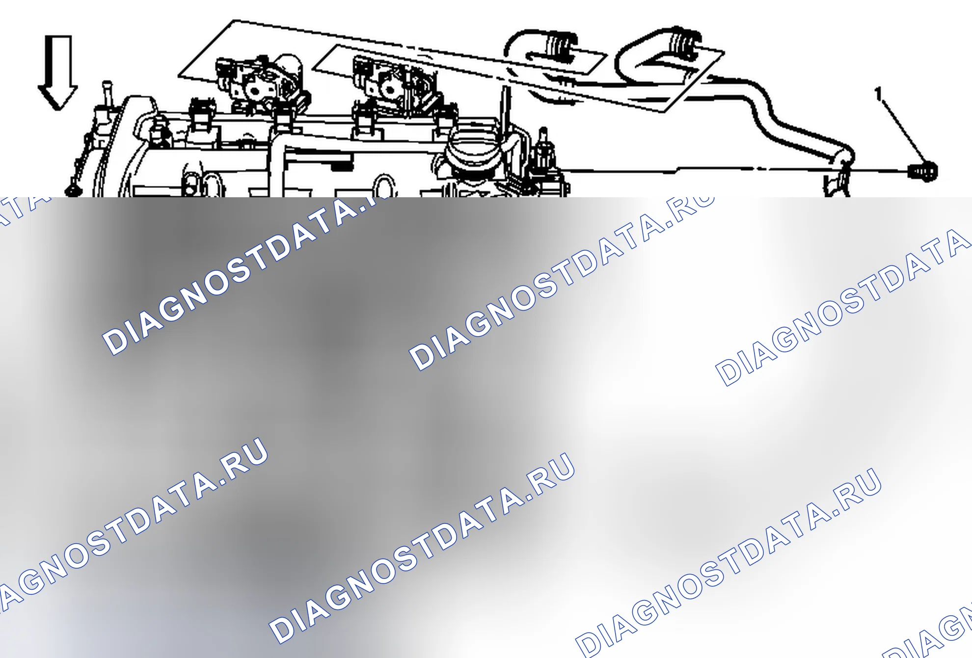 Рис. 13: Замена трубы впрыска вторичного воздуха. Chevrolet Malibu VIII рестайлинг