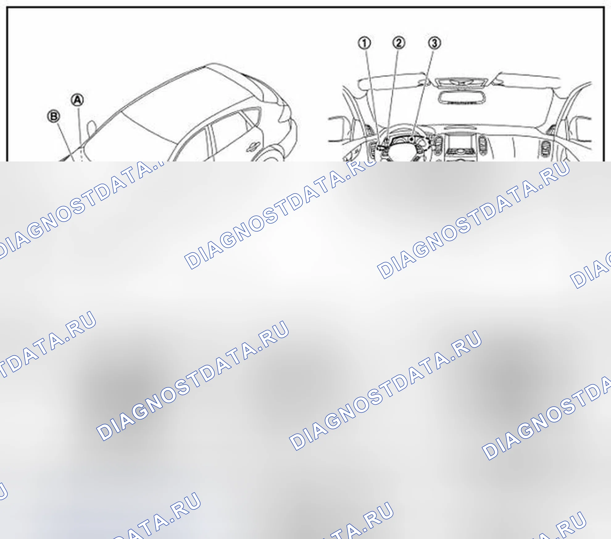 Рис. 37: Расположение компонентов. Infiniti QX50 I