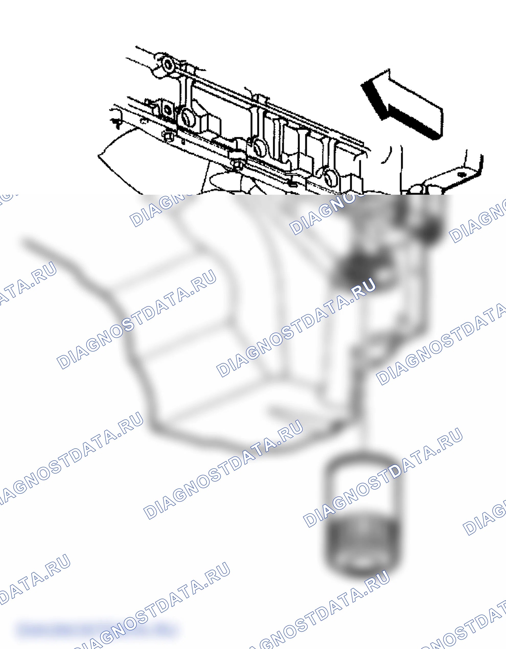 Рис. 1178: Удаление масляного фильтра, адаптера и крышки поддона. GMC Savana Special G3500 