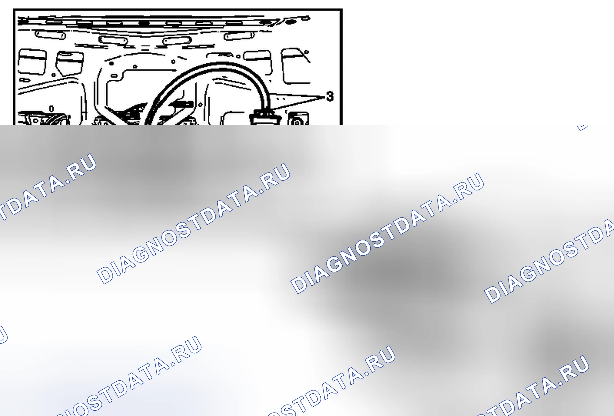 Рис. 10: Замена ручки троса защелки крышки заднего отсека. Cadillac ELR I