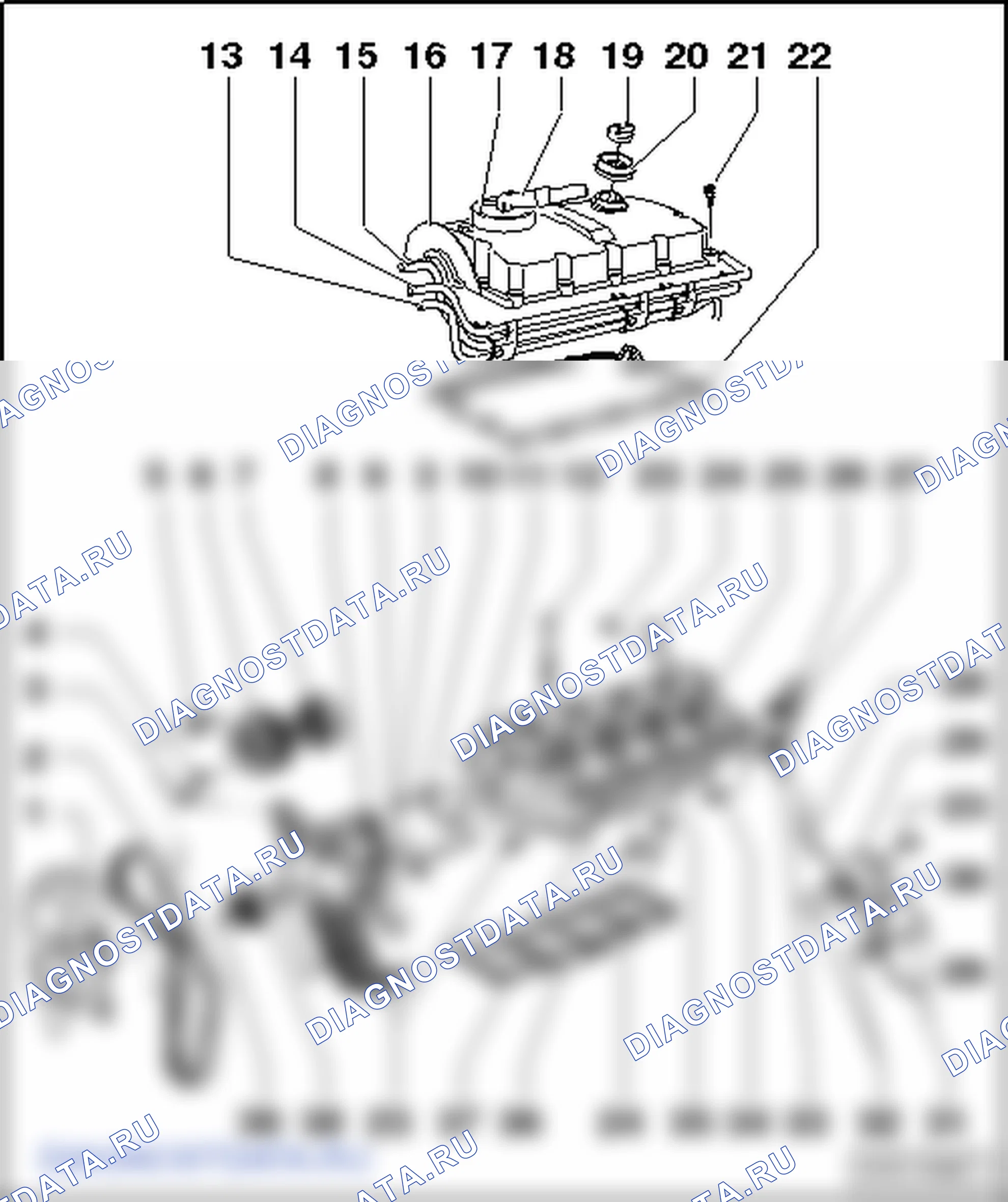 Головка блока цилиндров (4-цилиндровый дизельный двигатель (1,9 л)). Volkswagen Golf Mk5