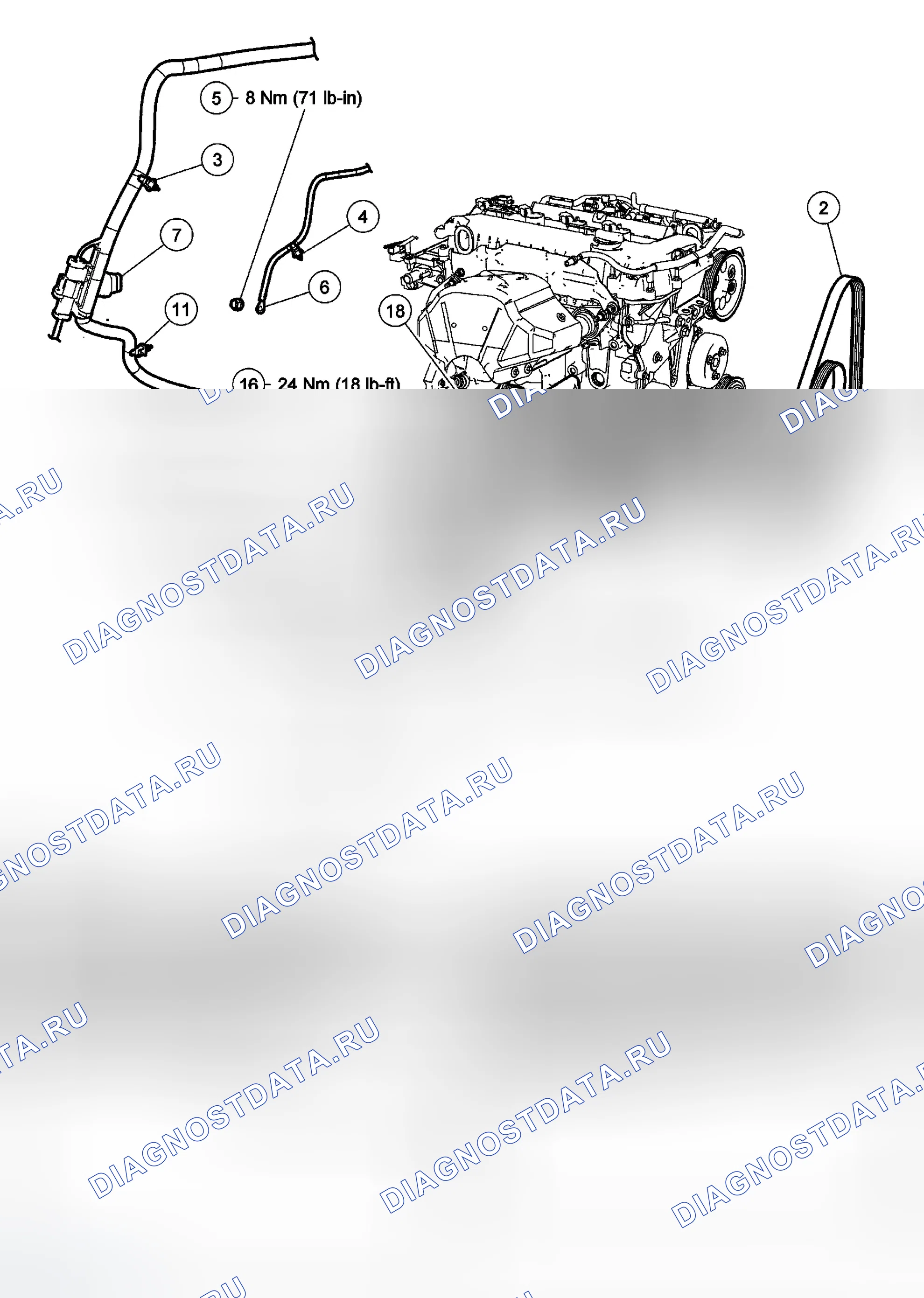 Рис. 1: Генератор - 2.3L. Ford Escape I рестайлинг