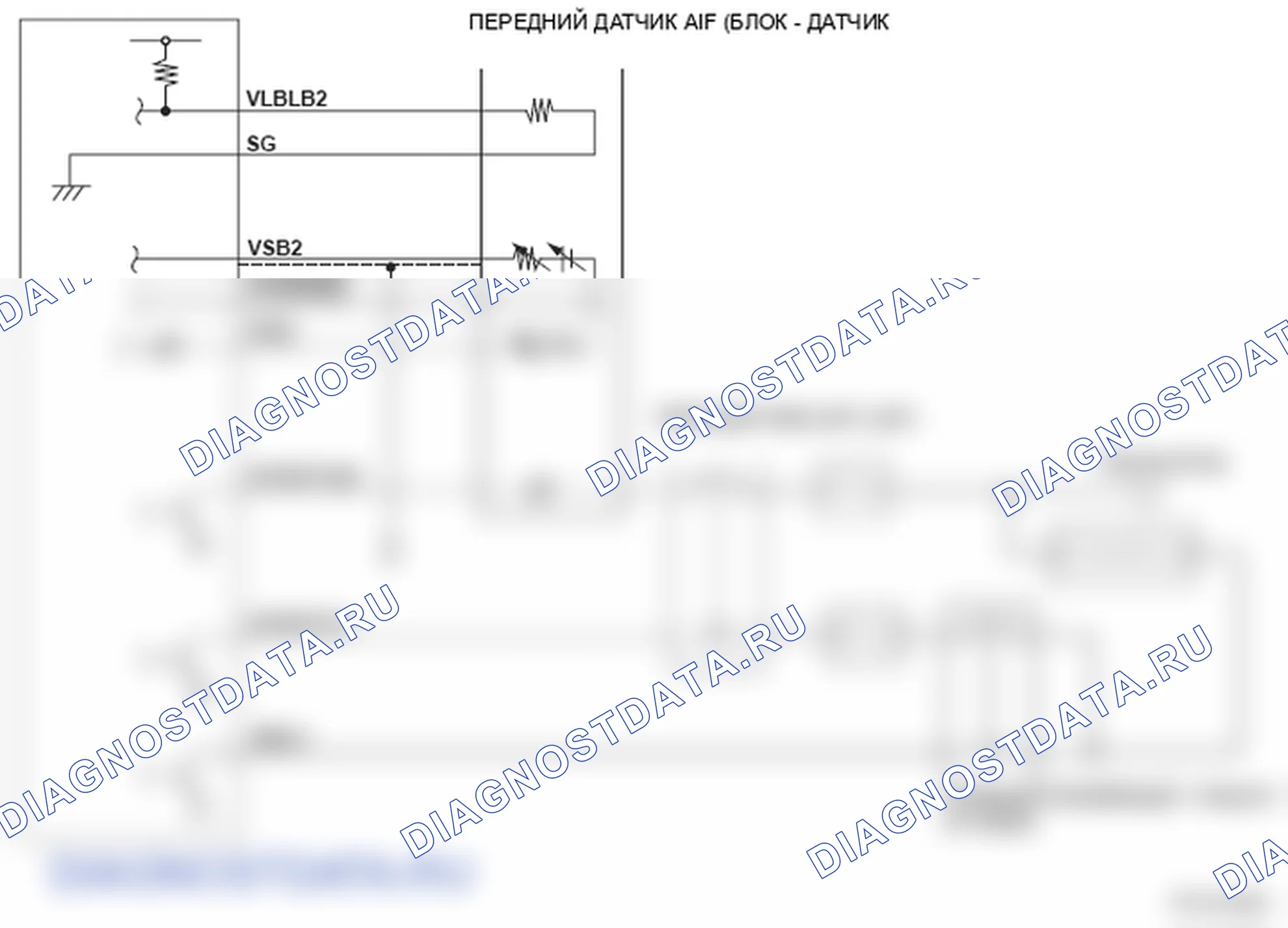 Рис. 293: Фронтальный датчик отношения воздух / топливо (A / F) (блок 2, датчик 1) - принципиальная схема. Honda Ridgeline I