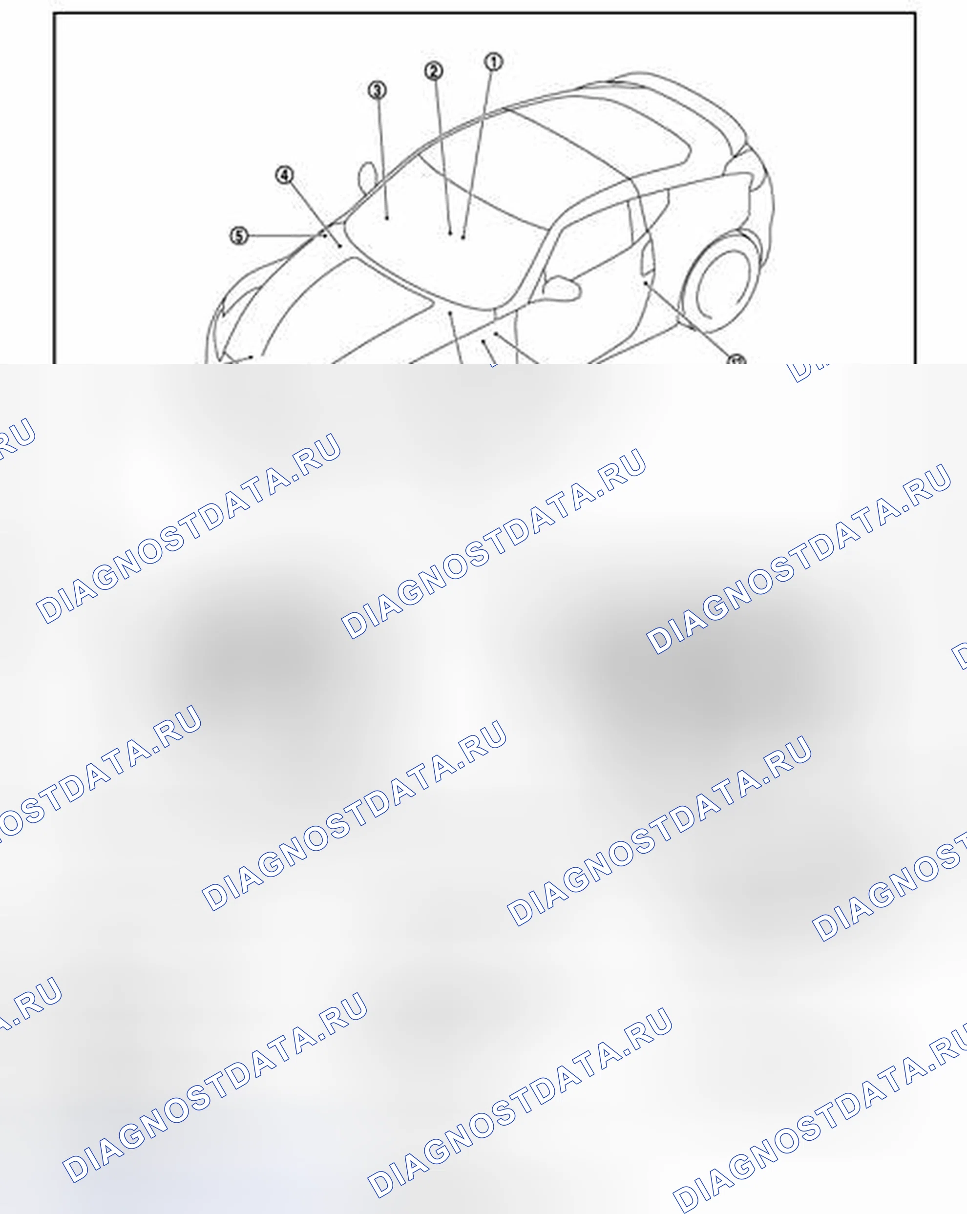 Рис. 169: Расположение компонентов. Honda MDX I