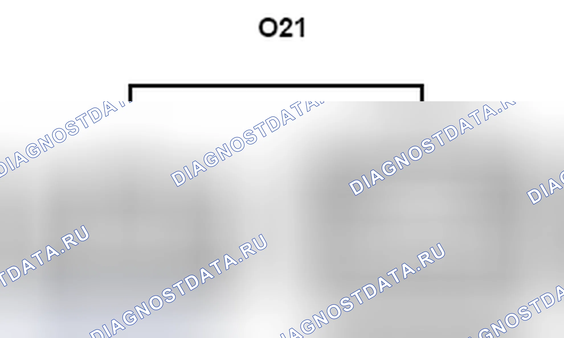 Рис. 639: Вид с торца соединительного разъема (O21). Toyota Camry XV40 рестайлинг