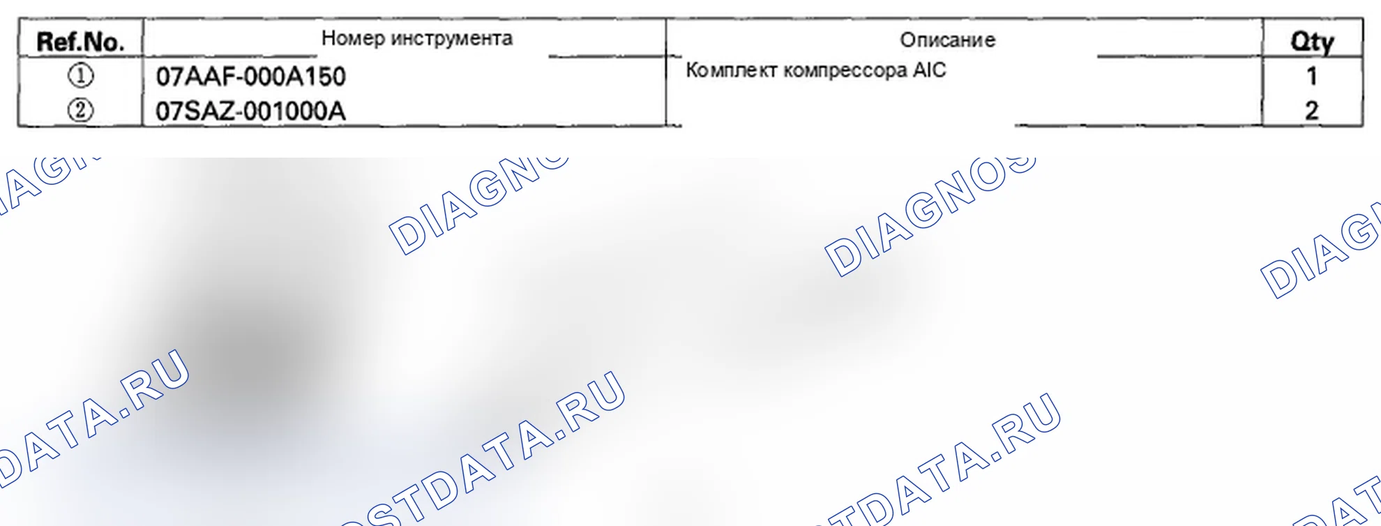 Рис. 1: Специальные инструменты. Acura TL IV
