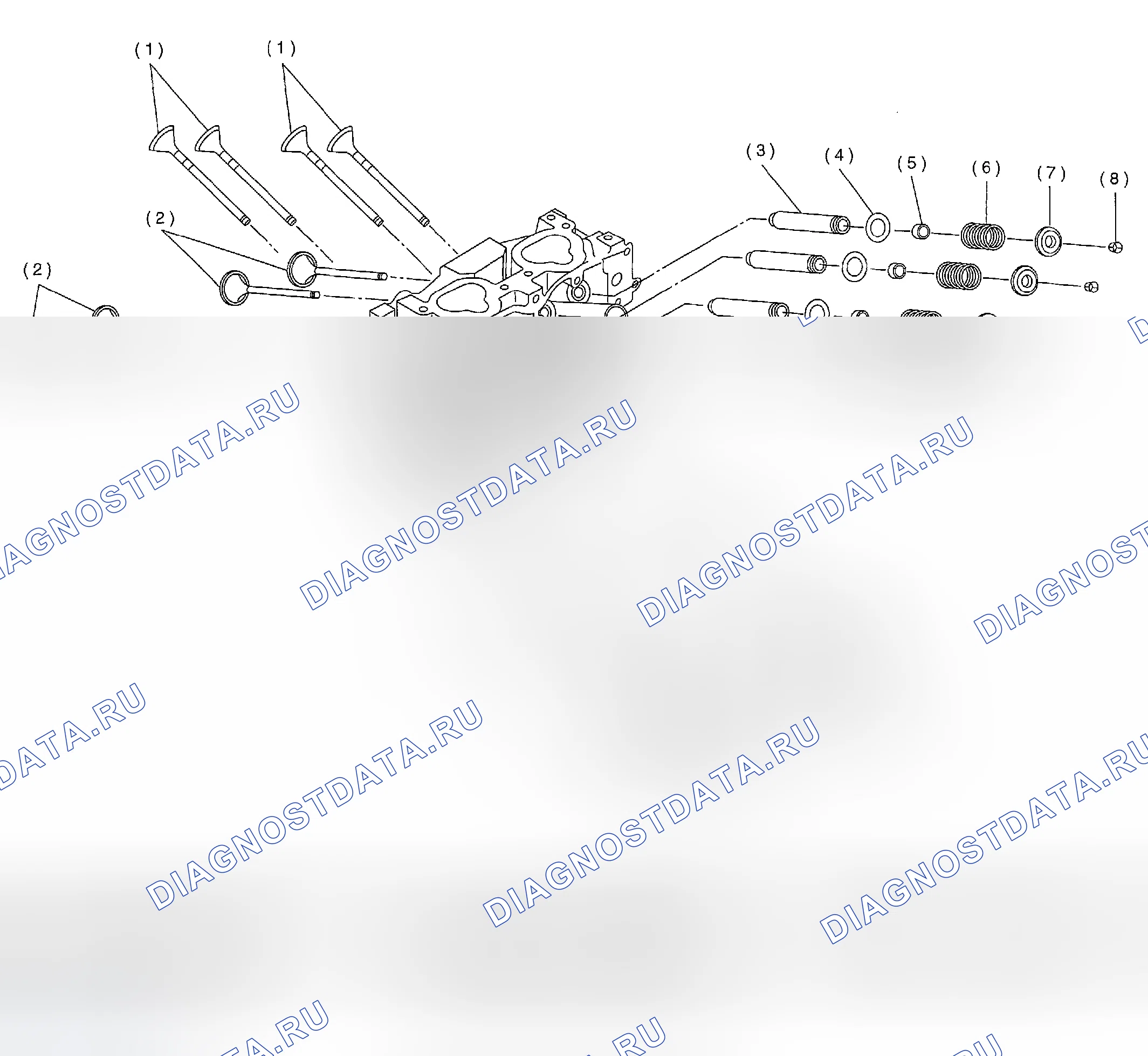 Рис. 238: ГОЛОВКА ЦИЛИНДРА И КЛАПАН В СБОРЕ. Subaru Impreza WRX GD/GG рестайлинг