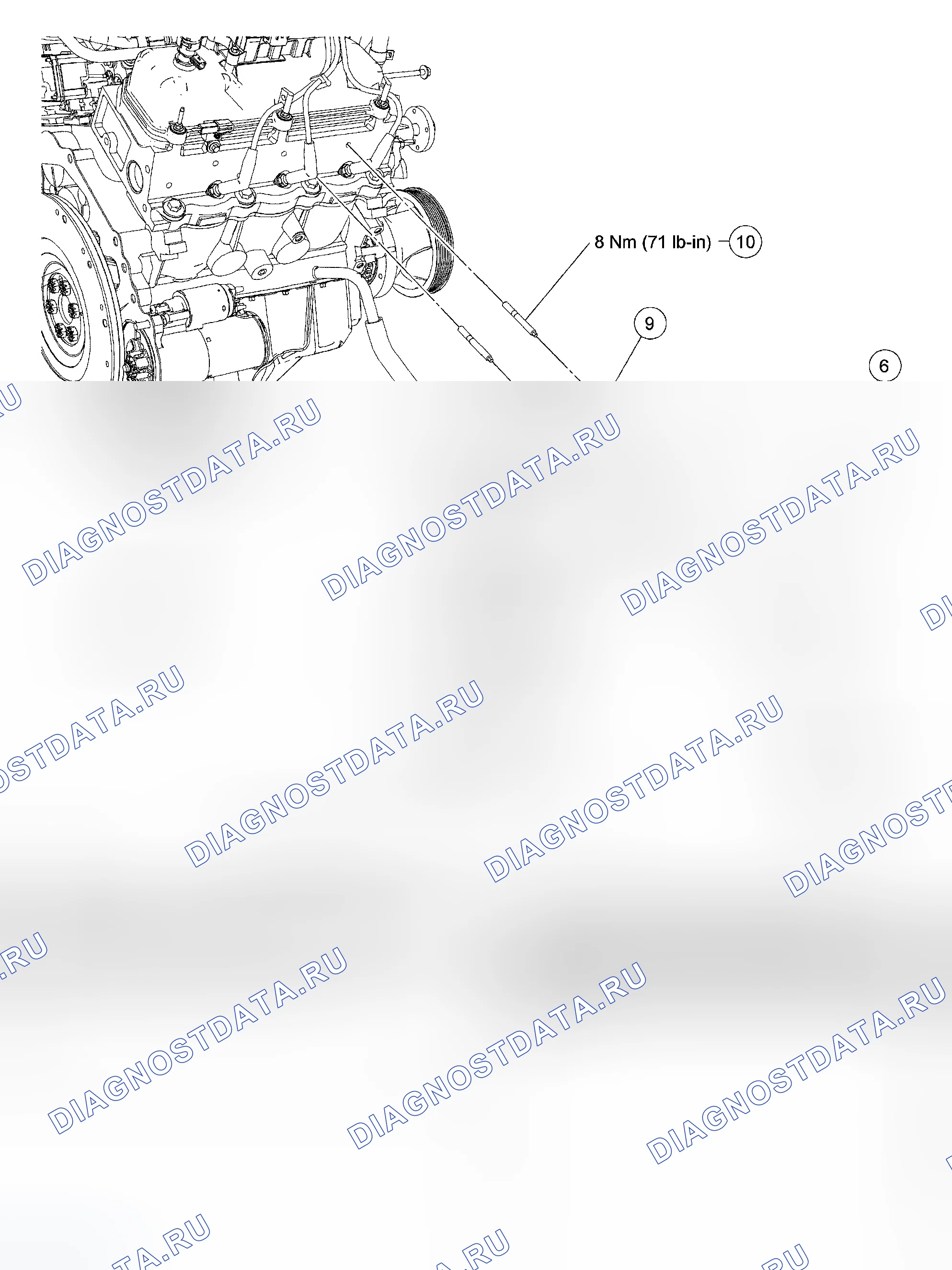 Рис. 1468: Выпускной коллектор - правый. Ford Pickup F350 Super Duty 