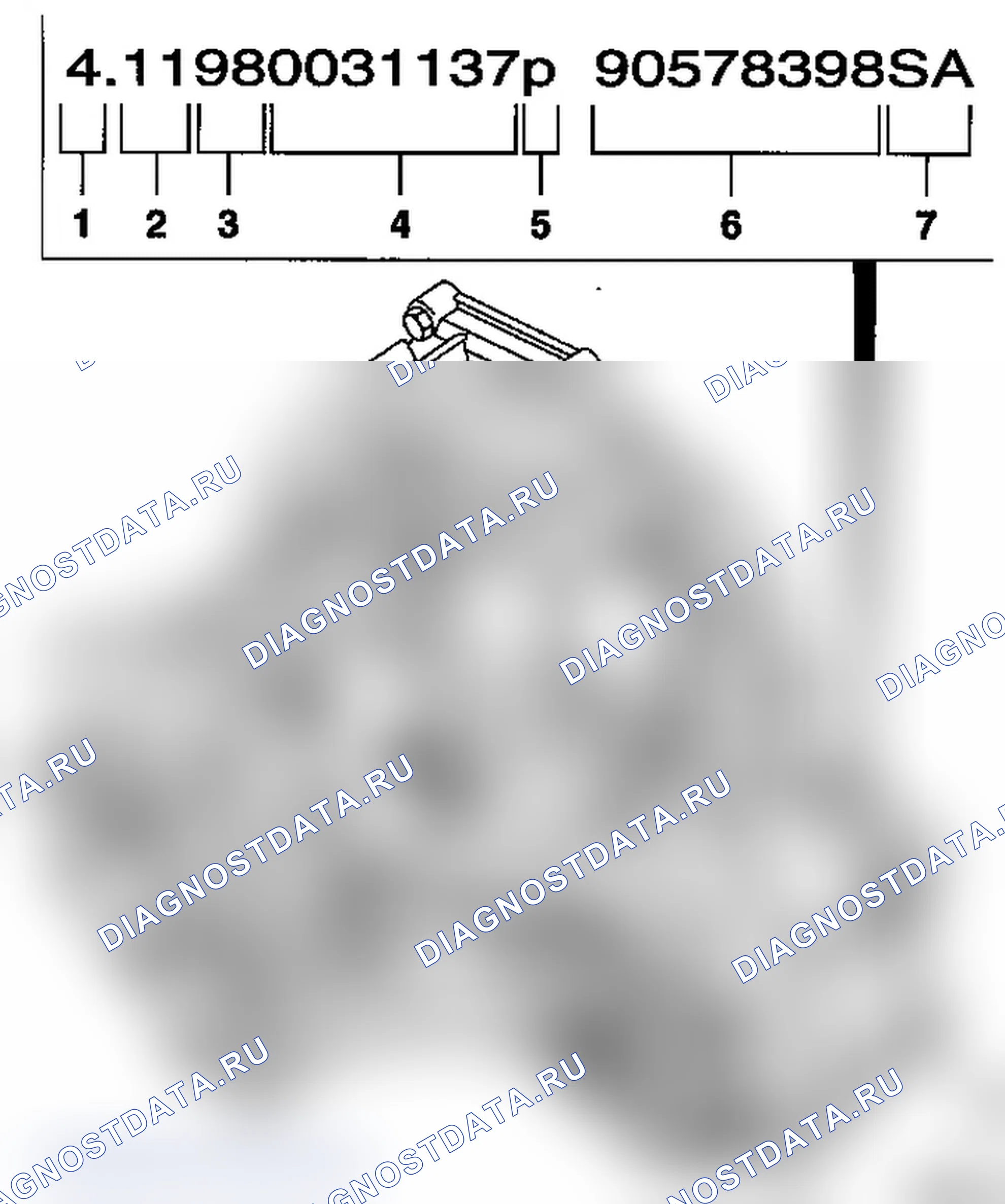 Маркировка коробки передач (F 17/F 17/+/F 23/F 35). Opel Zafira A рестайлинг