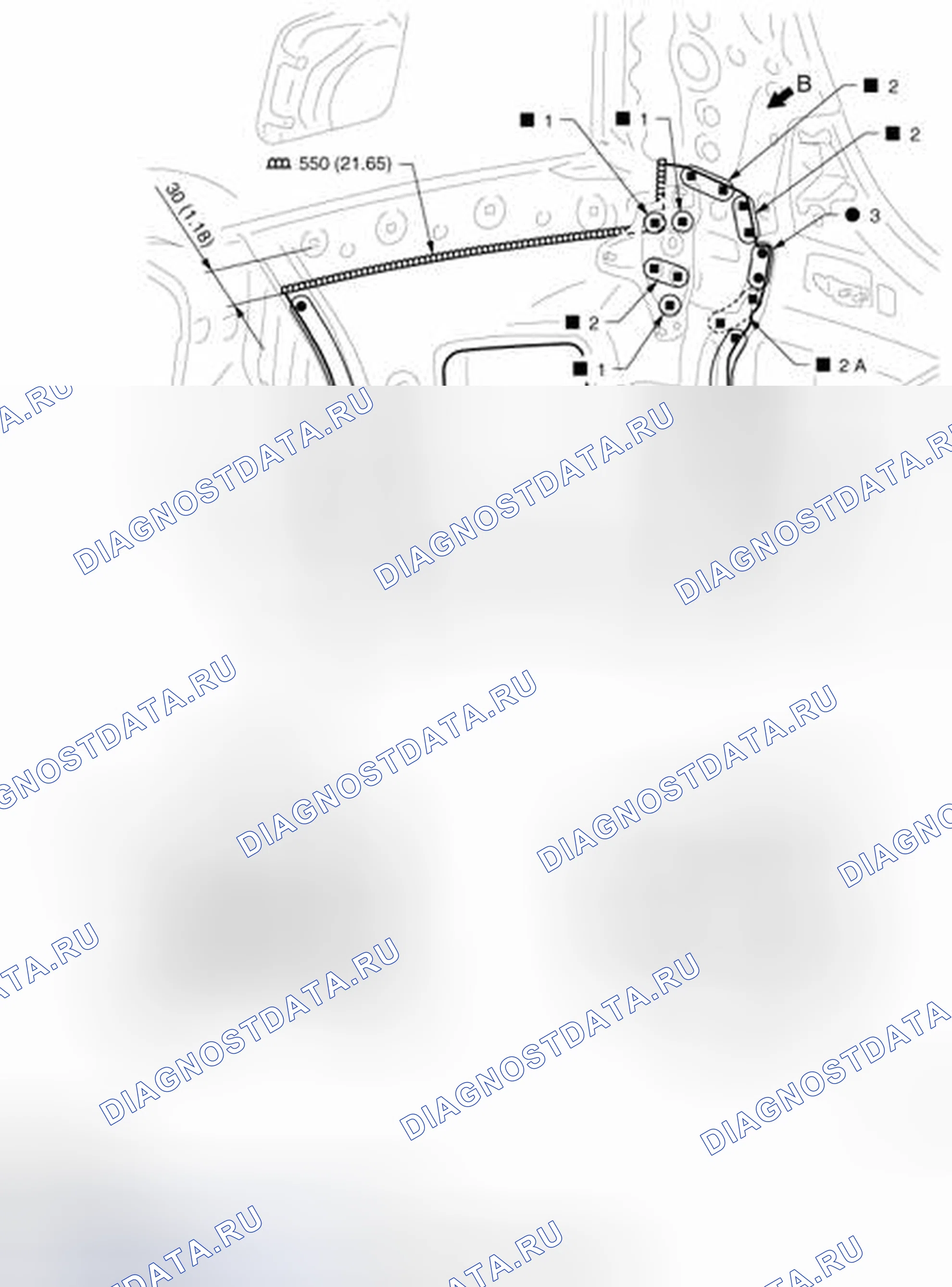 Рис. 264: Удлинитель заднего крыла. Nissan Quest IV