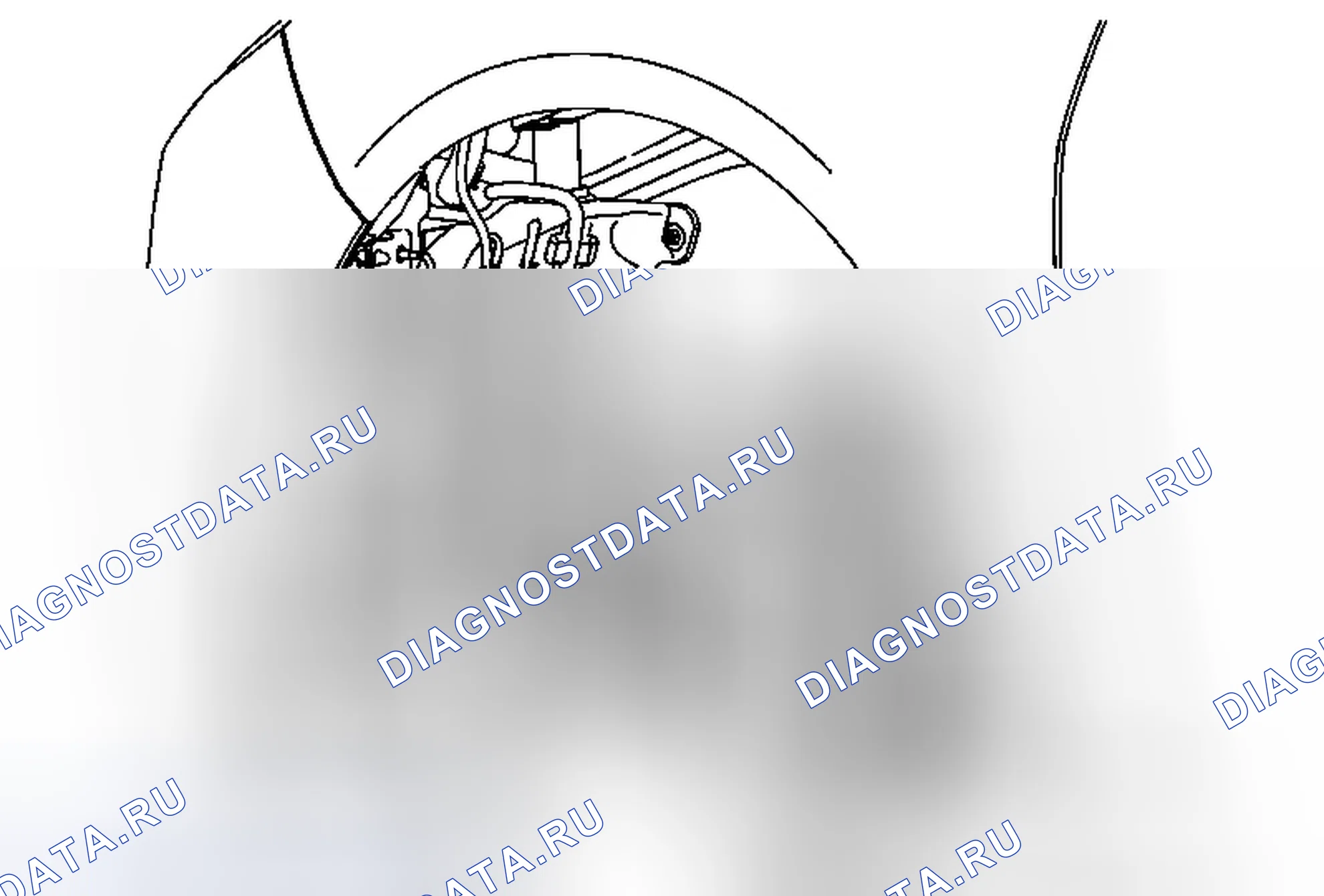 Рис. 12: Замена датчика уровня растворителя омывателя ветрового стекла. Chevrolet Malibu VIII рестайлинг