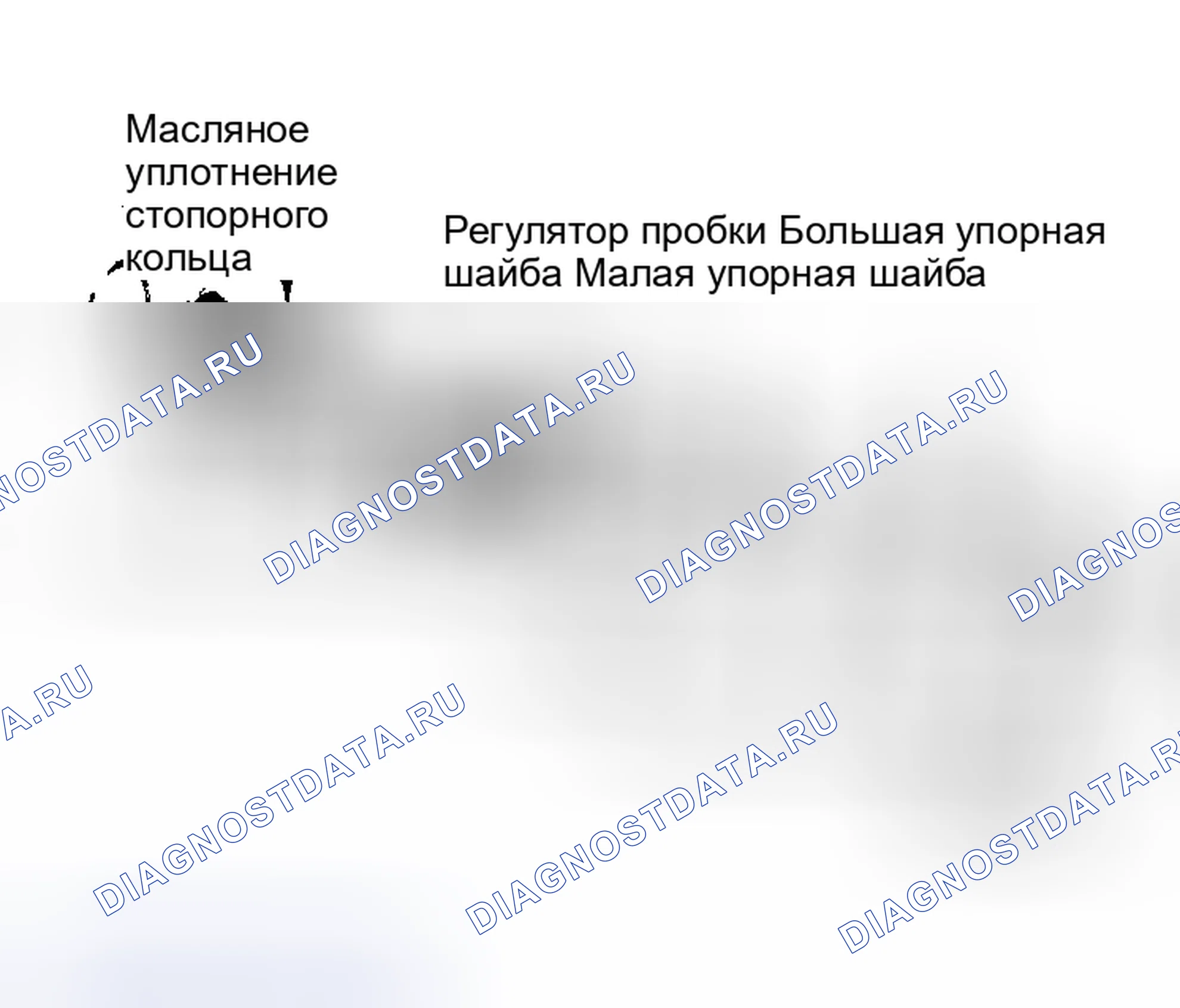 Рис. 4: Разнесенный вид узла пробки регулятора. Chevrolet Step Van P20 