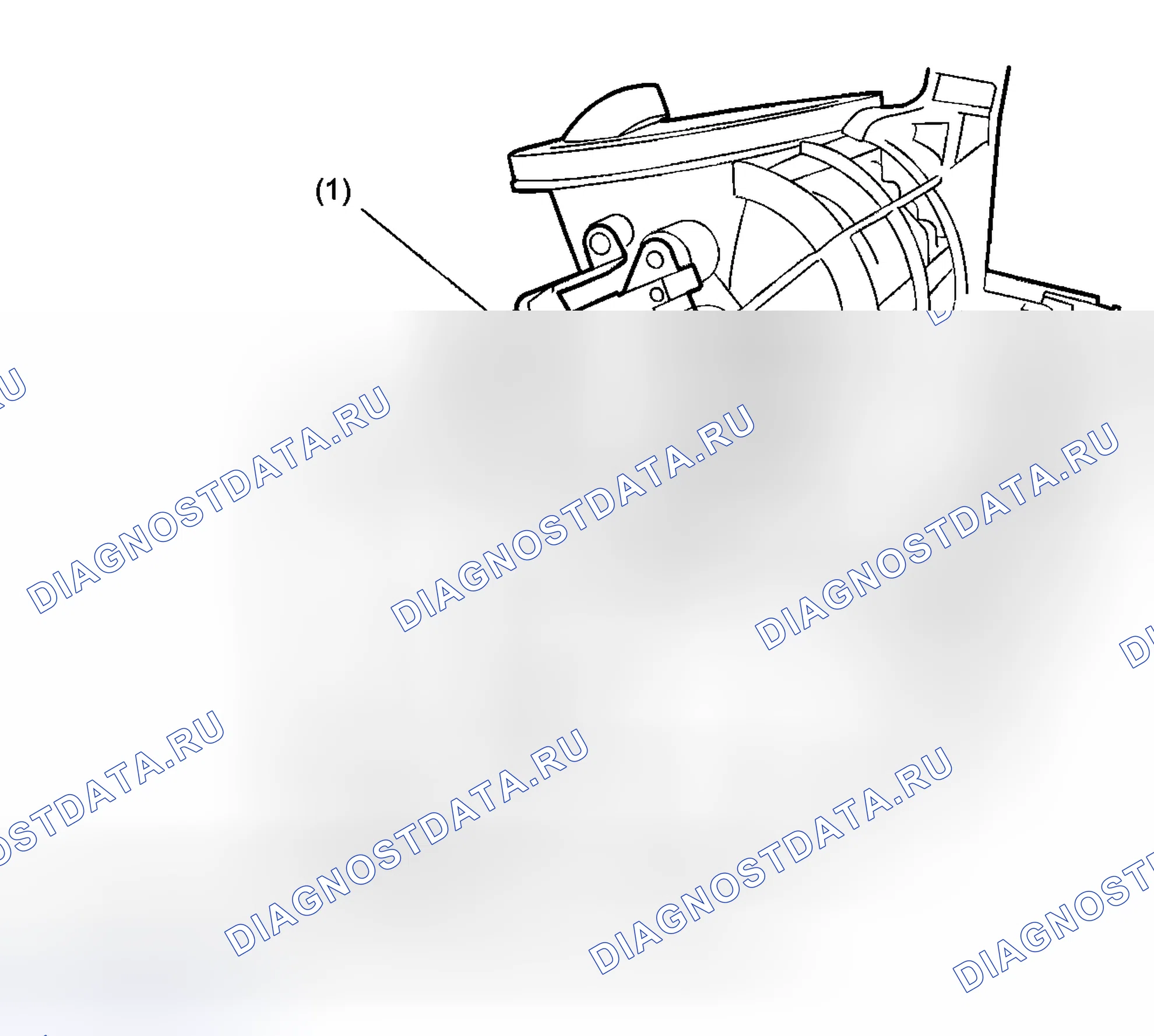Рис. 39: ПРИВОД ДВЕРИ FRESH/RECIRC. Honda Vezel I