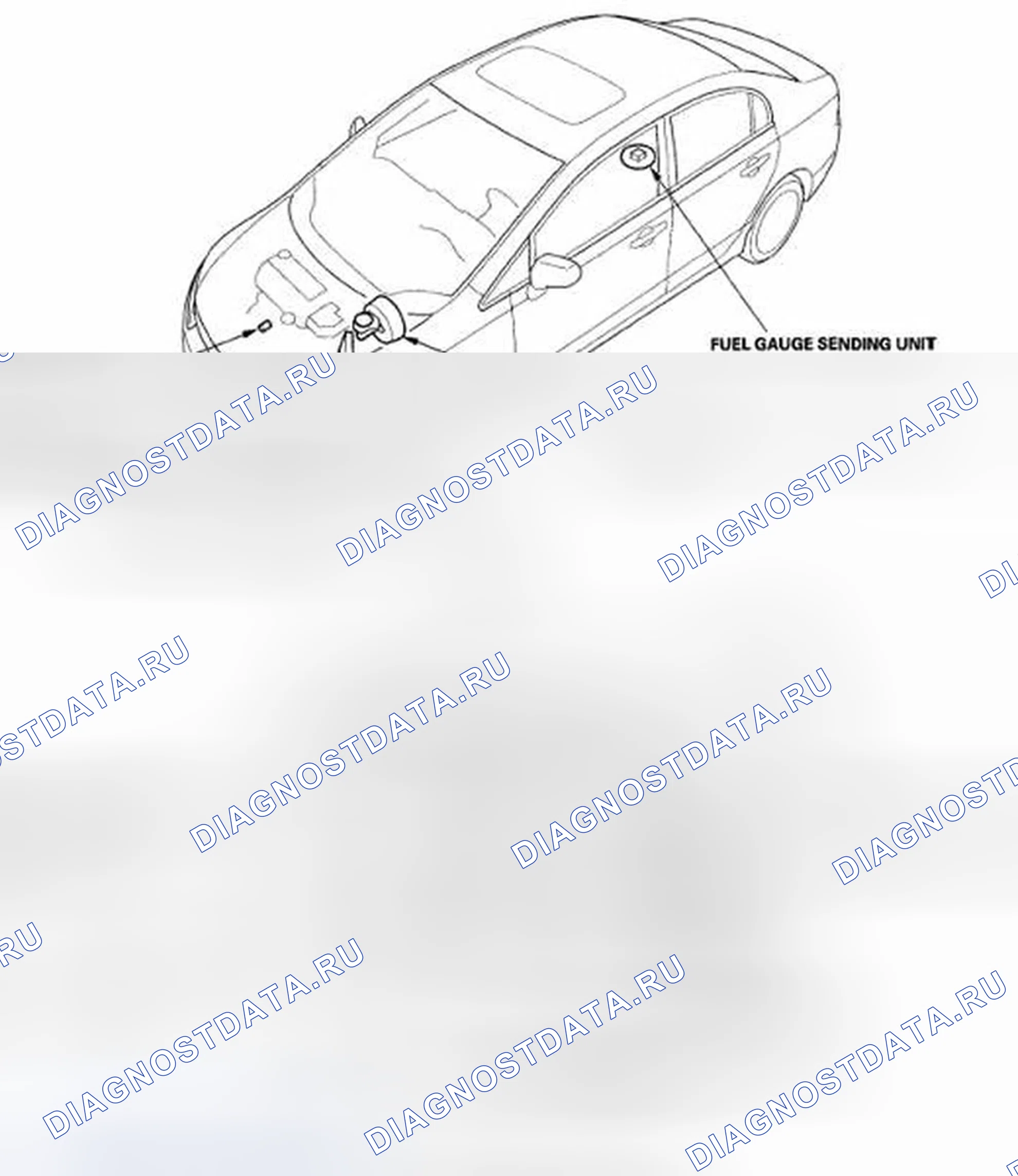 Рис. 1: Указатель расположения компонентов. Honda Civic VIII