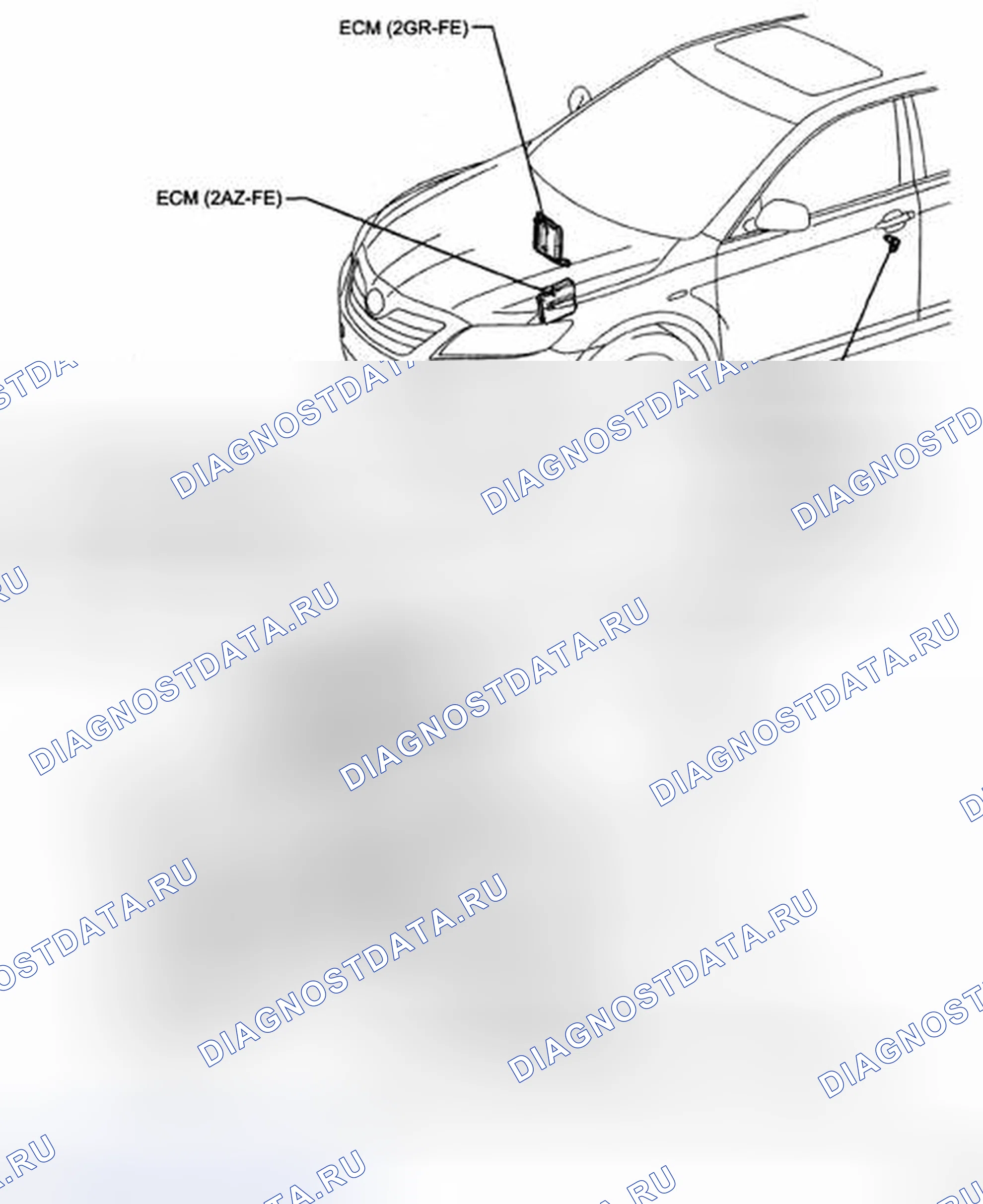 Рис. 71: РАСПОЛОЖЕНИЕ ДЕТАЛЕЙ. Toyota Camry XV40