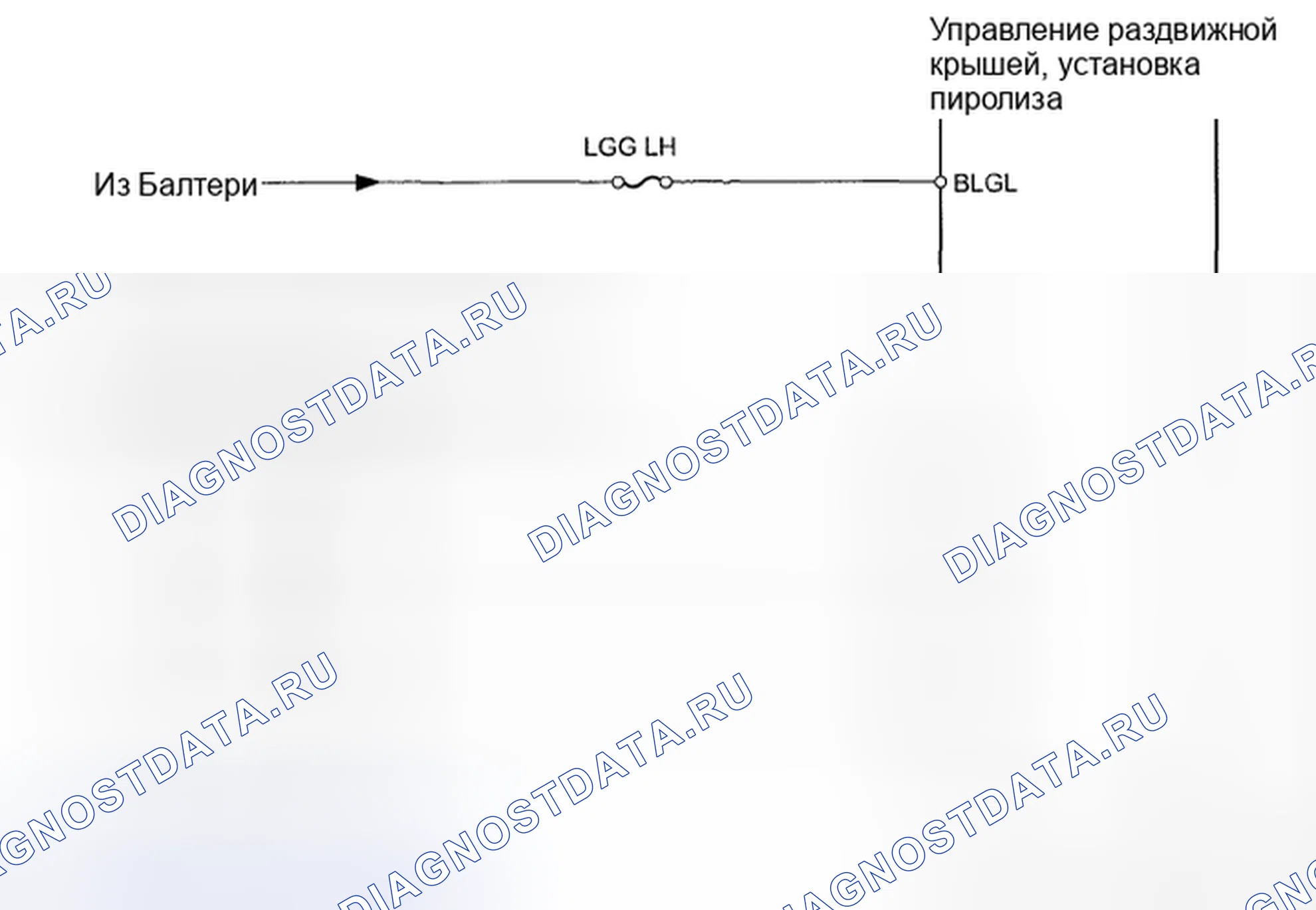 Рис. 46: Цепь Lh двигателя привода двери открытия в багажнике - электросхема. Honda CR-V VI