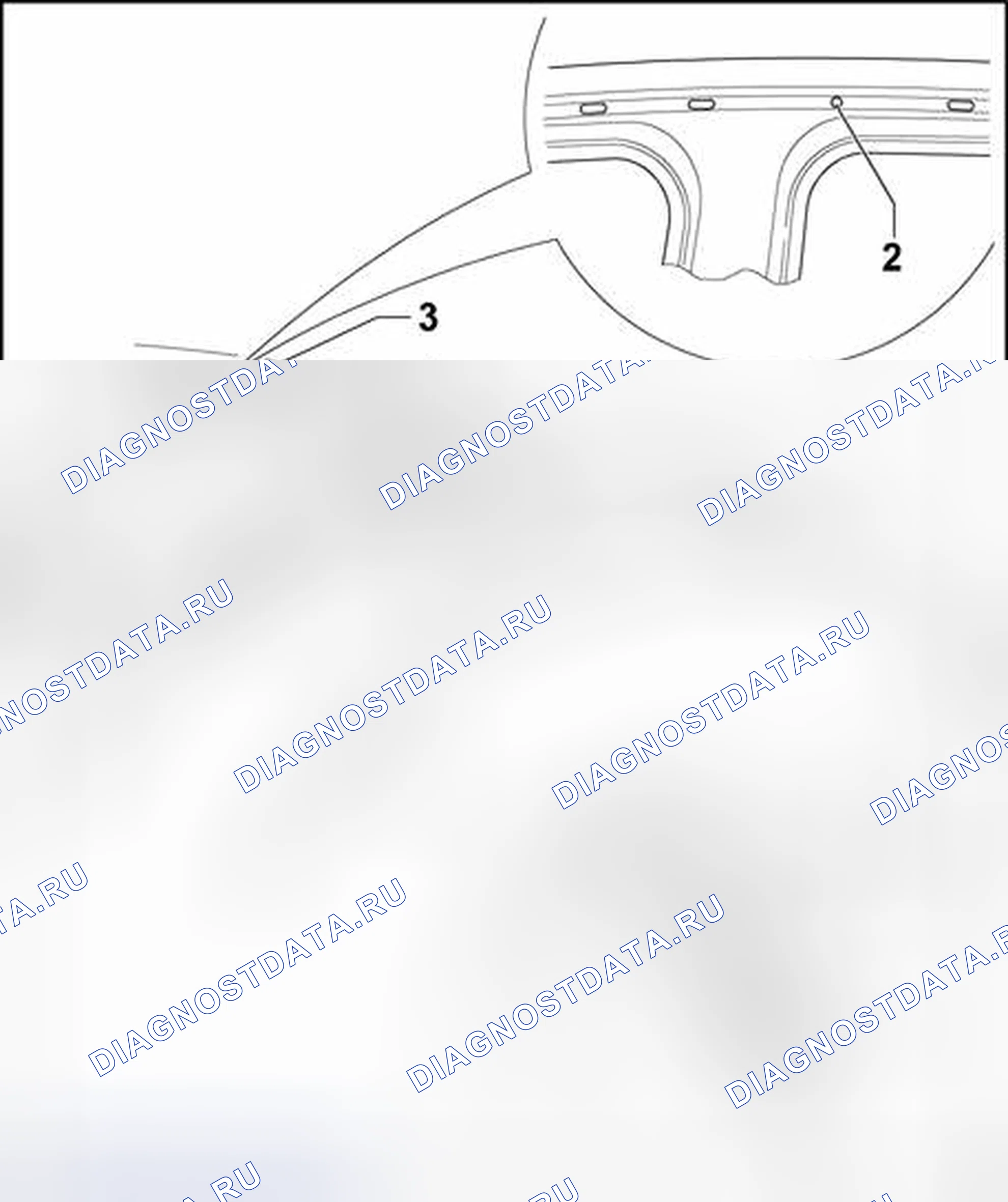 Рис. 213: Каплеотбойник, обзор сборки. Volkswagen Phaeton I