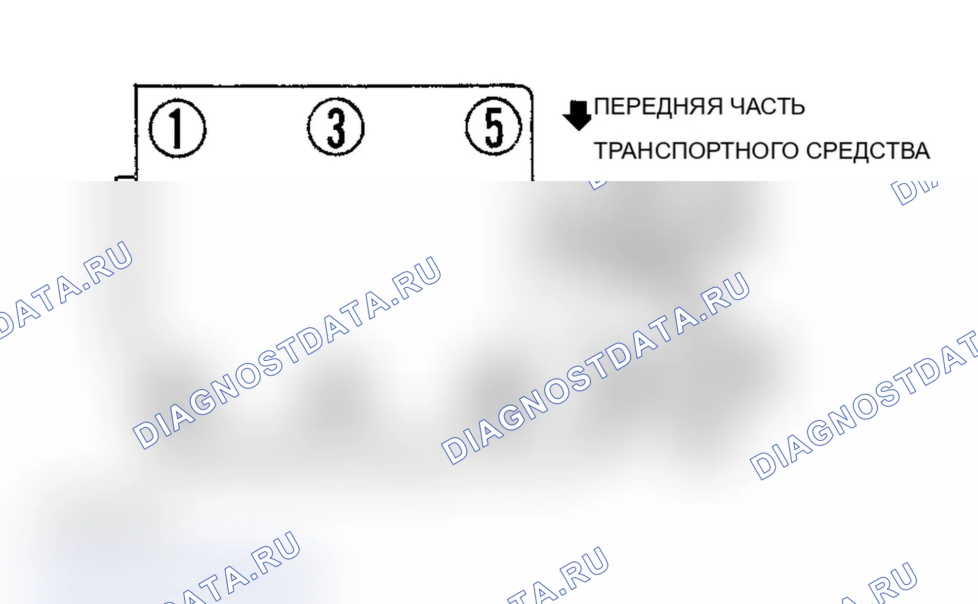 Рис. 1: порядок работы цилиндров (2,5 л). Mercury Sable II