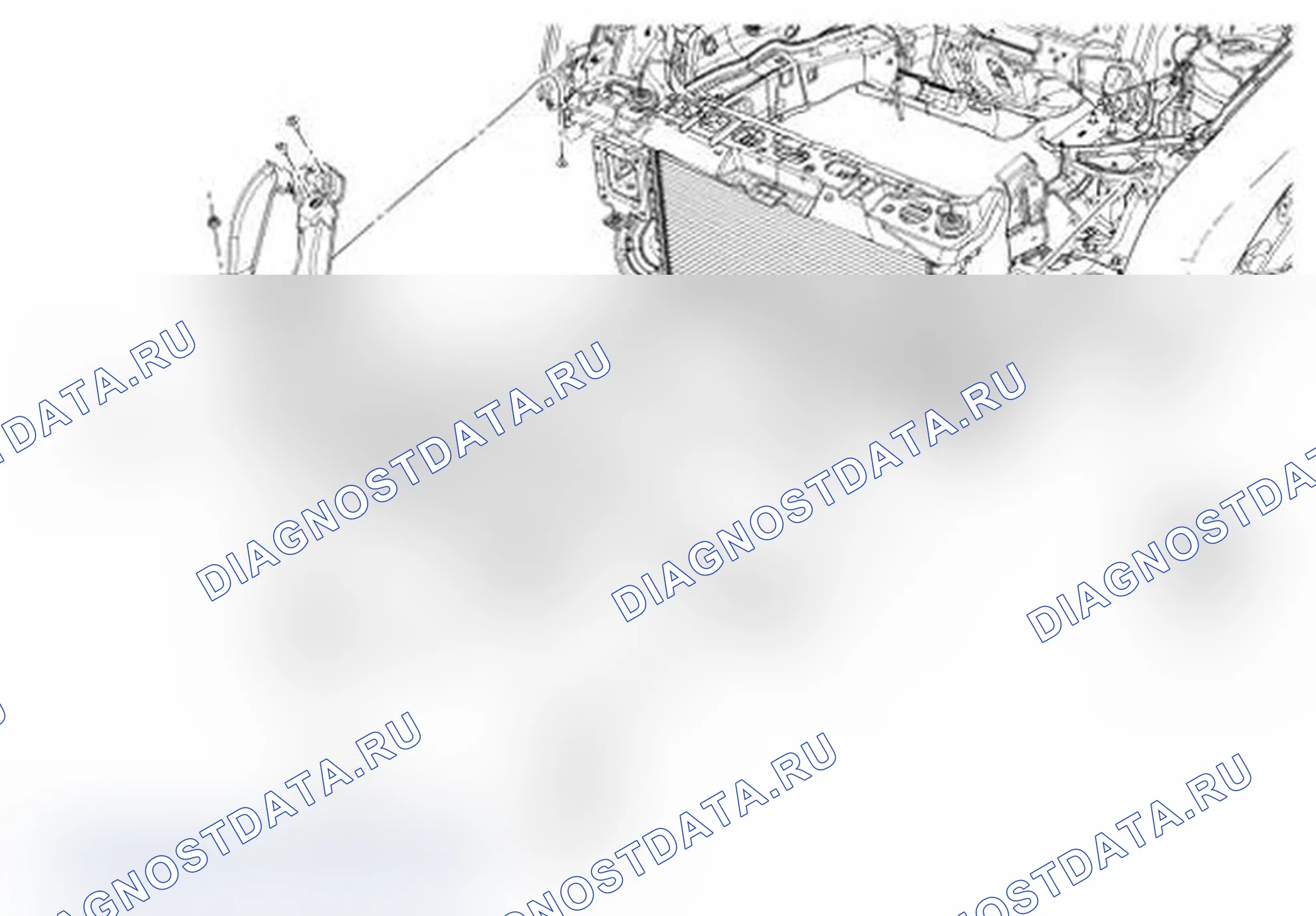 Рис. 9: Усиление панели проема радиаторной решетки. Ford Transit Connect I рестайлинг