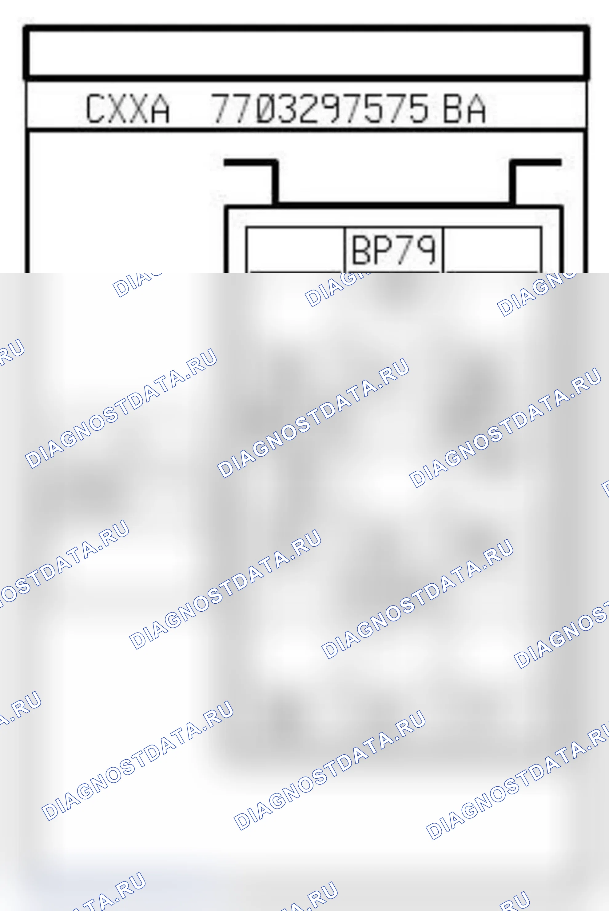 Распиновка разъёма 1761 — Реле 2 "+" аккум батареи с врем задержкой с разгрузкой через предохр. Renault Zoe I