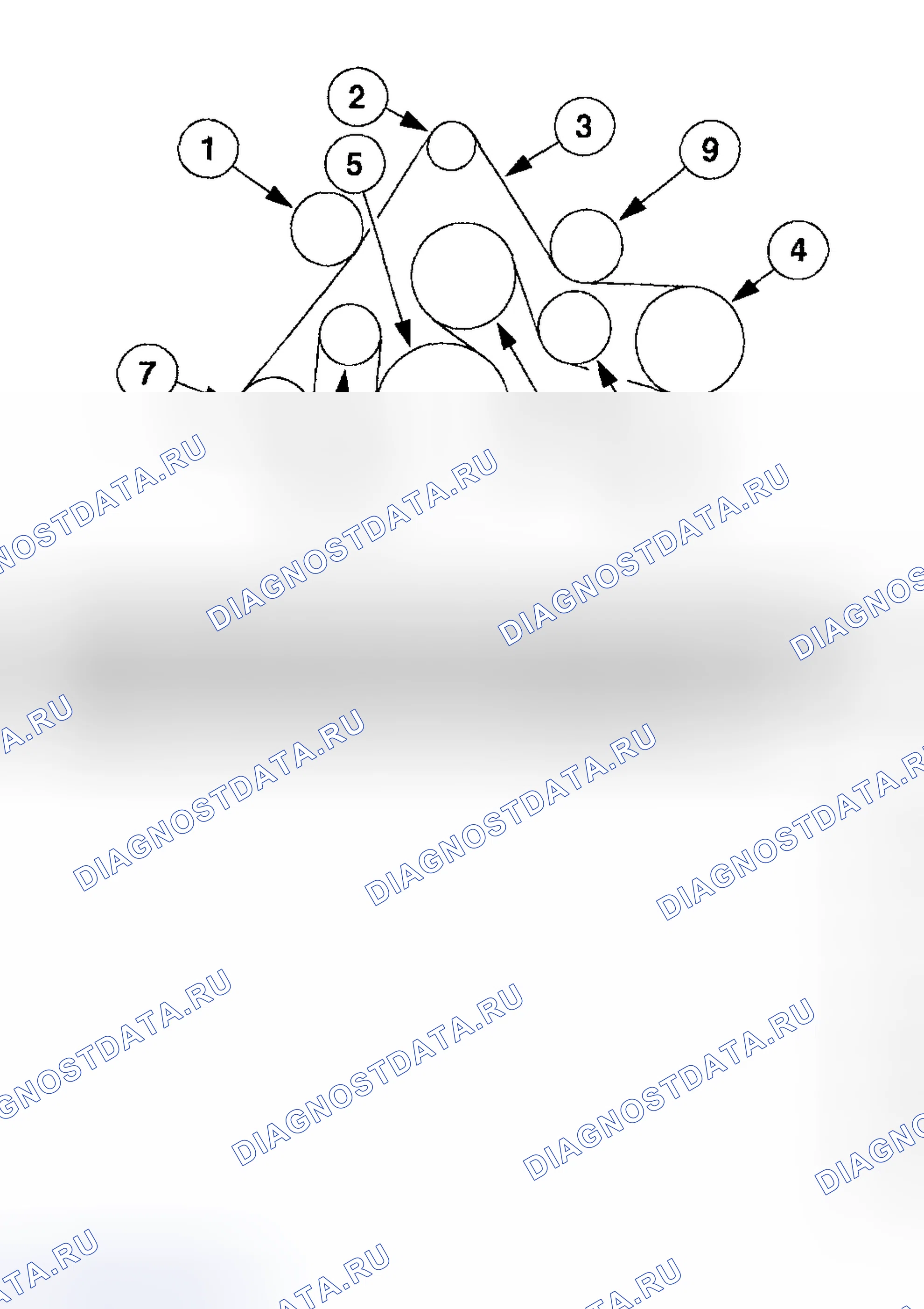 Рис. 5: Расположение компонентов 4.6L (4V). Hyundai ix20 I рестайлинг