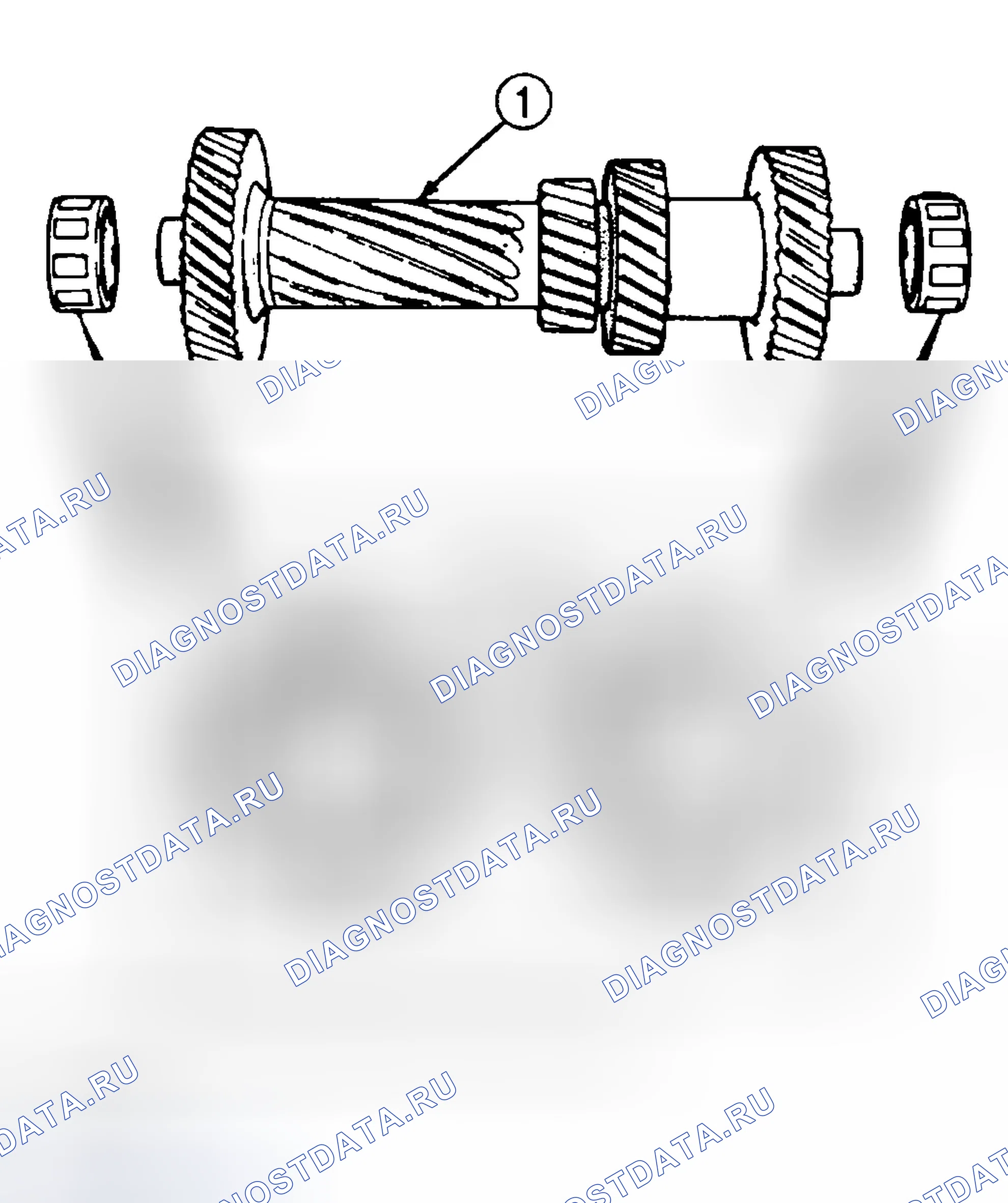 Рис. 188: ПОДШИПНИКИ И КОЛЬЦА ПРОМЕЖУТОЧНОГО ВАЛА. Jeep Liberty I