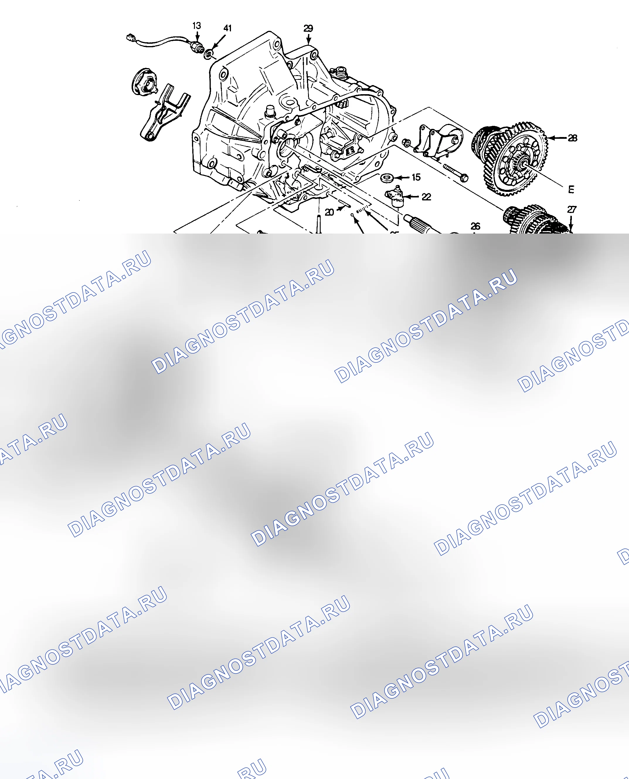 Рис. 2: РАЗБОРКА ТРАНСАКСЕЛЯ. Mazda Demio IDJ