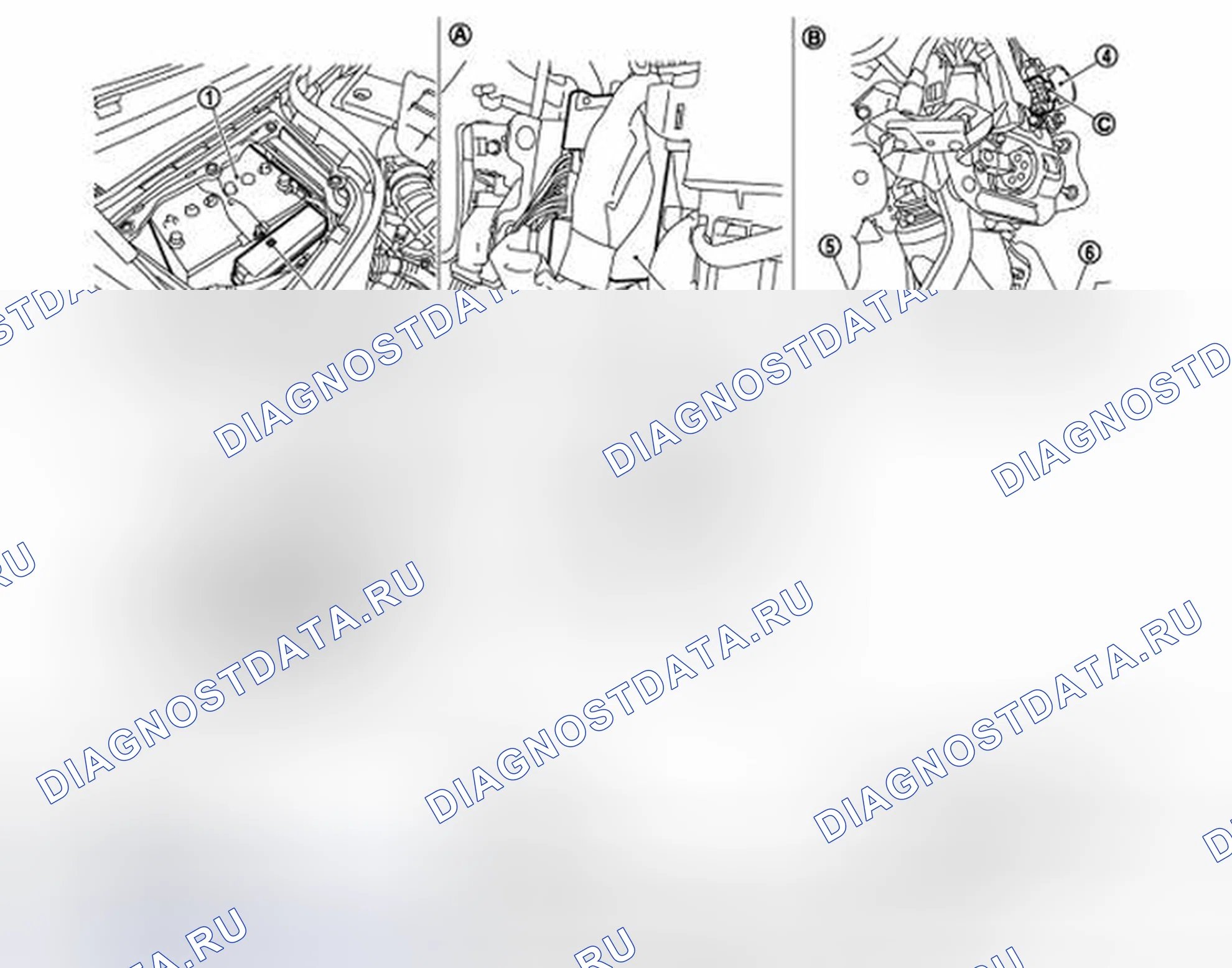 Рис. 15: Расположение компонентов. Infiniti G35 IV