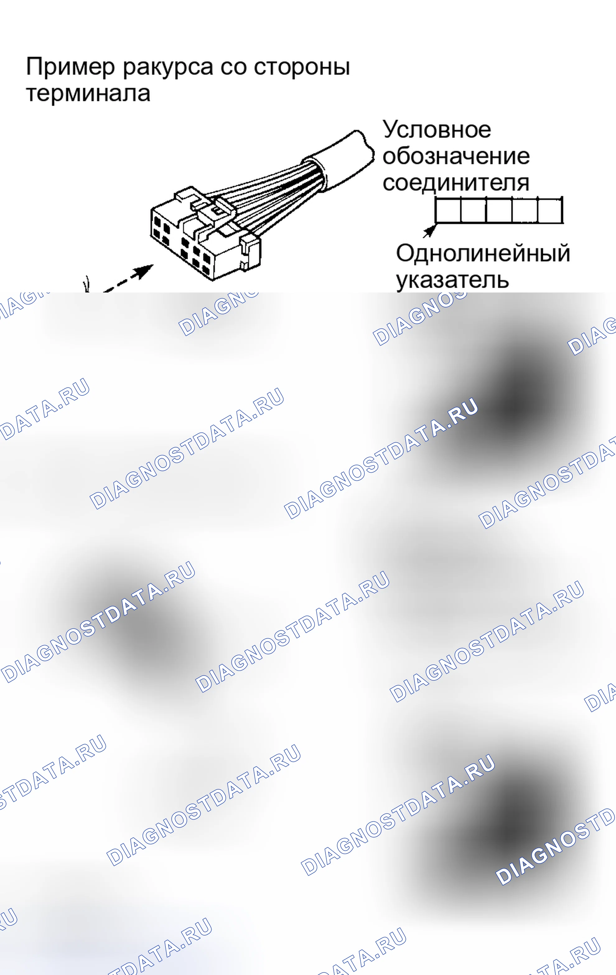 Рис. 43: ОБОЗНАЧЕНИЯ РАЗЪЕМОВ. Infiniti I30 II
