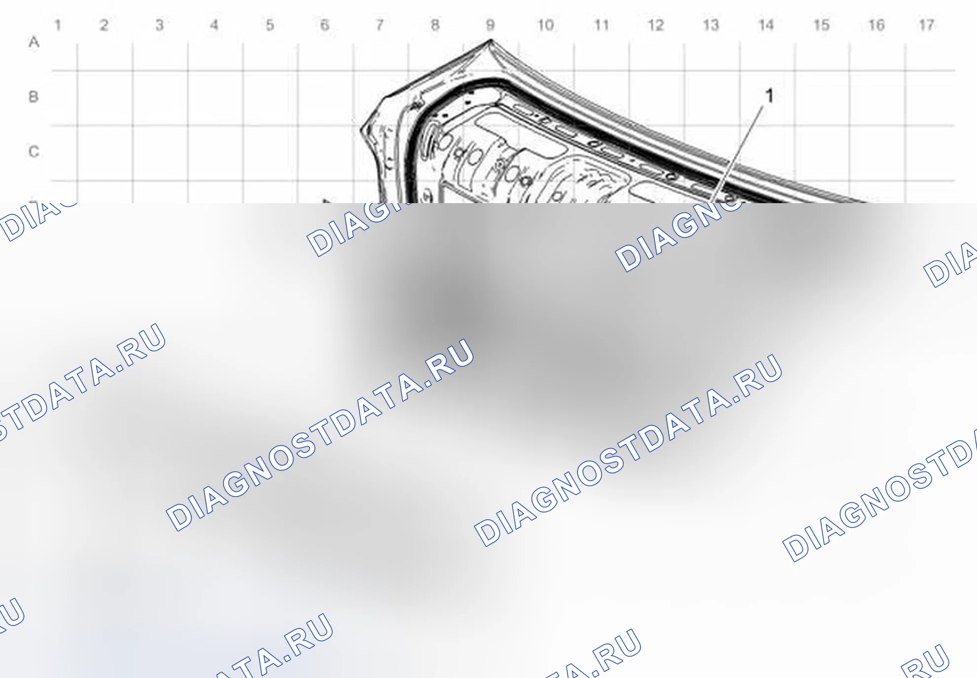 Рис. 44: Прокладка кабельных трасс Decklid (седан). Chevrolet Sonic I