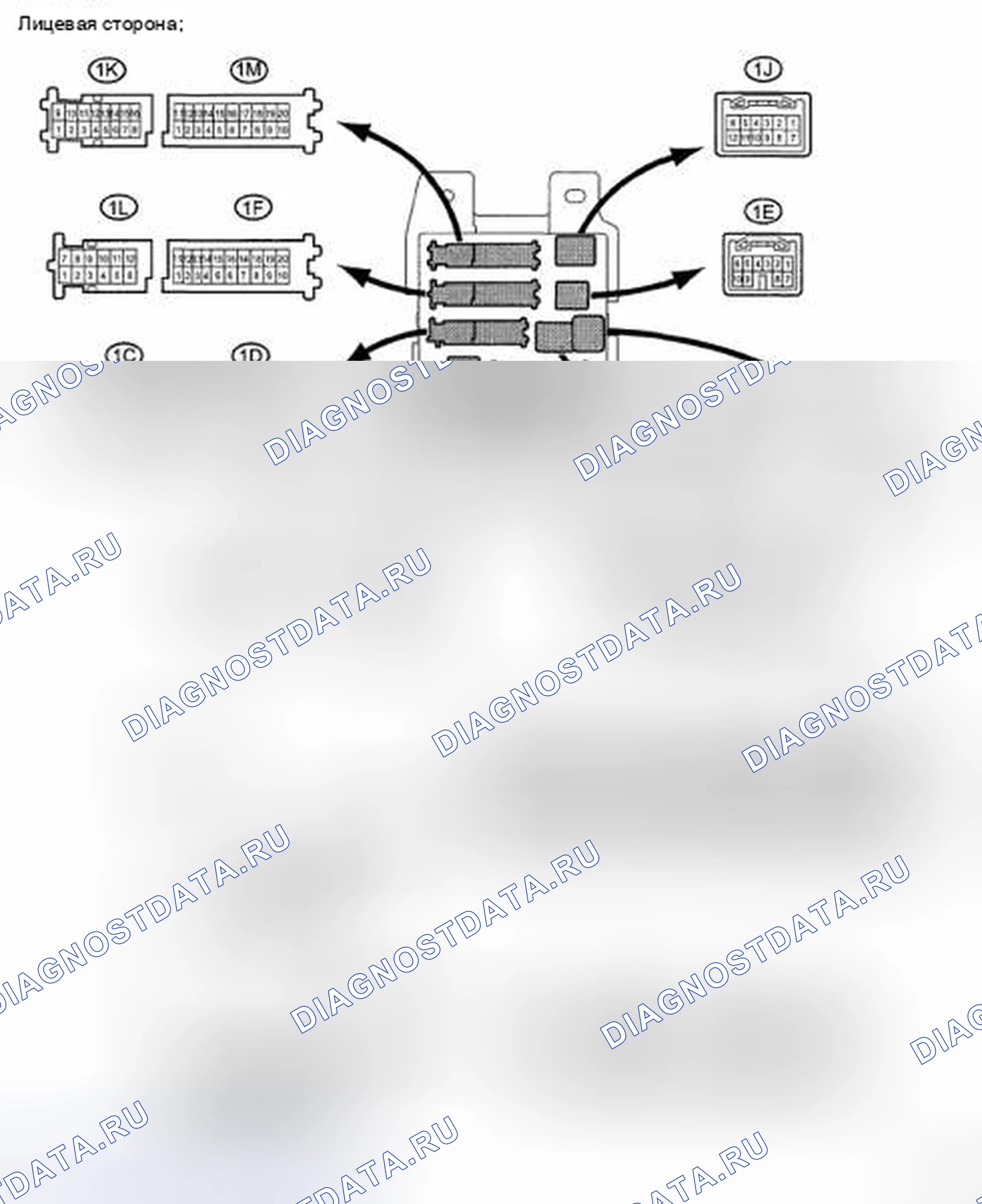 Рис. 483: КЛЕММЫ ЭБУ. Toyota Highlander II