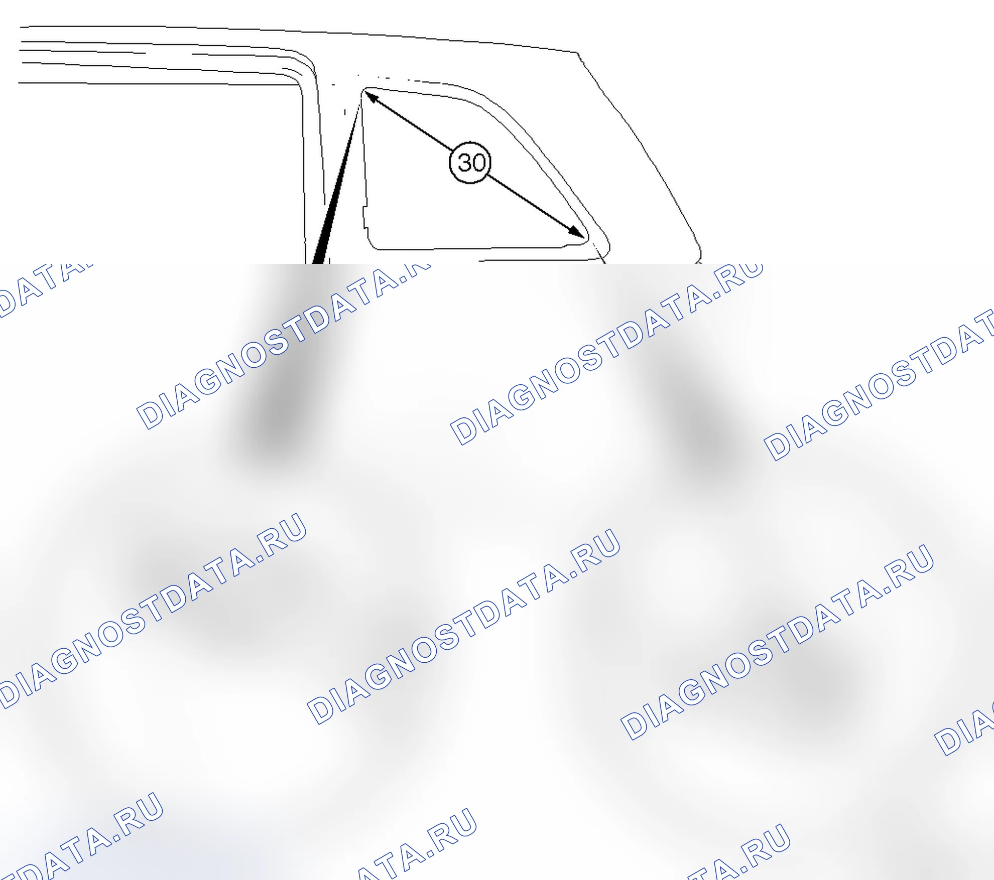 Схема обмера кузова. Opel Zafira B