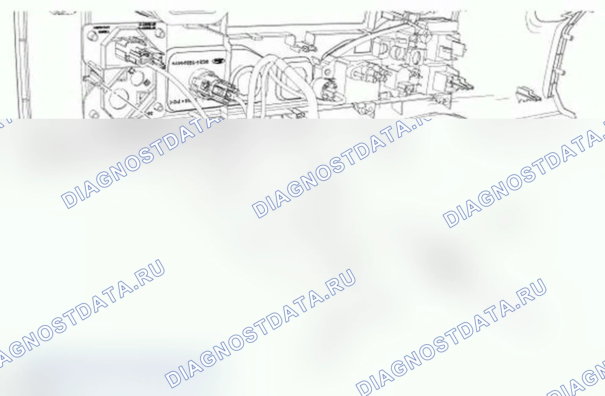 Рис. 51: Переключатель отключения подушки безопасности пассажира (PAD). Ford Cutaway E350 Super Duty 